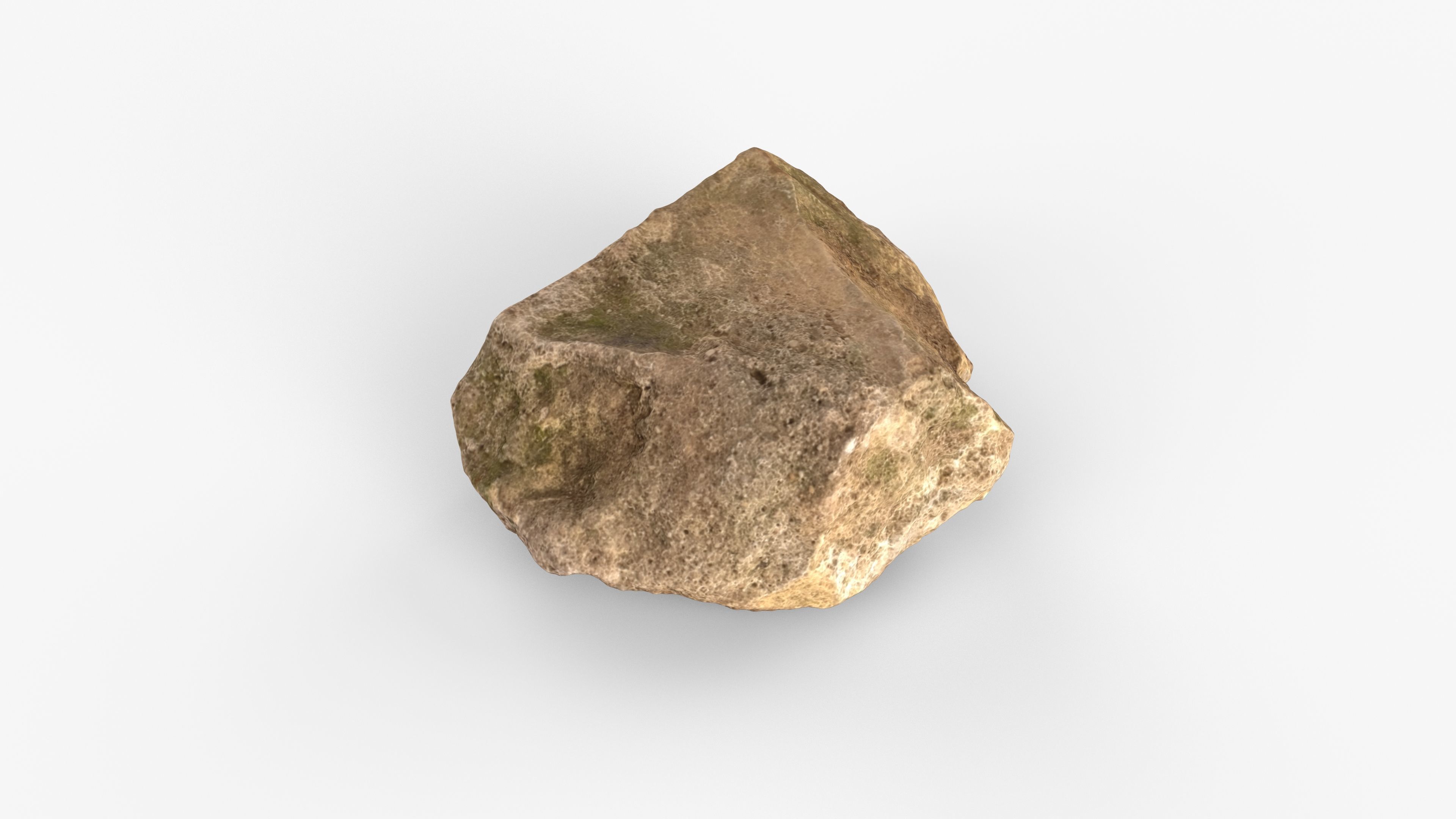 Photorealistic 3D scan of rock stone Low-poly 3D model_7