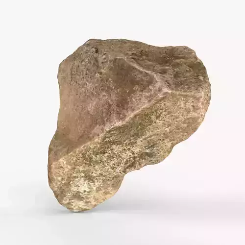Photorealistic 3D scan of rock stone Low-poly 3D model