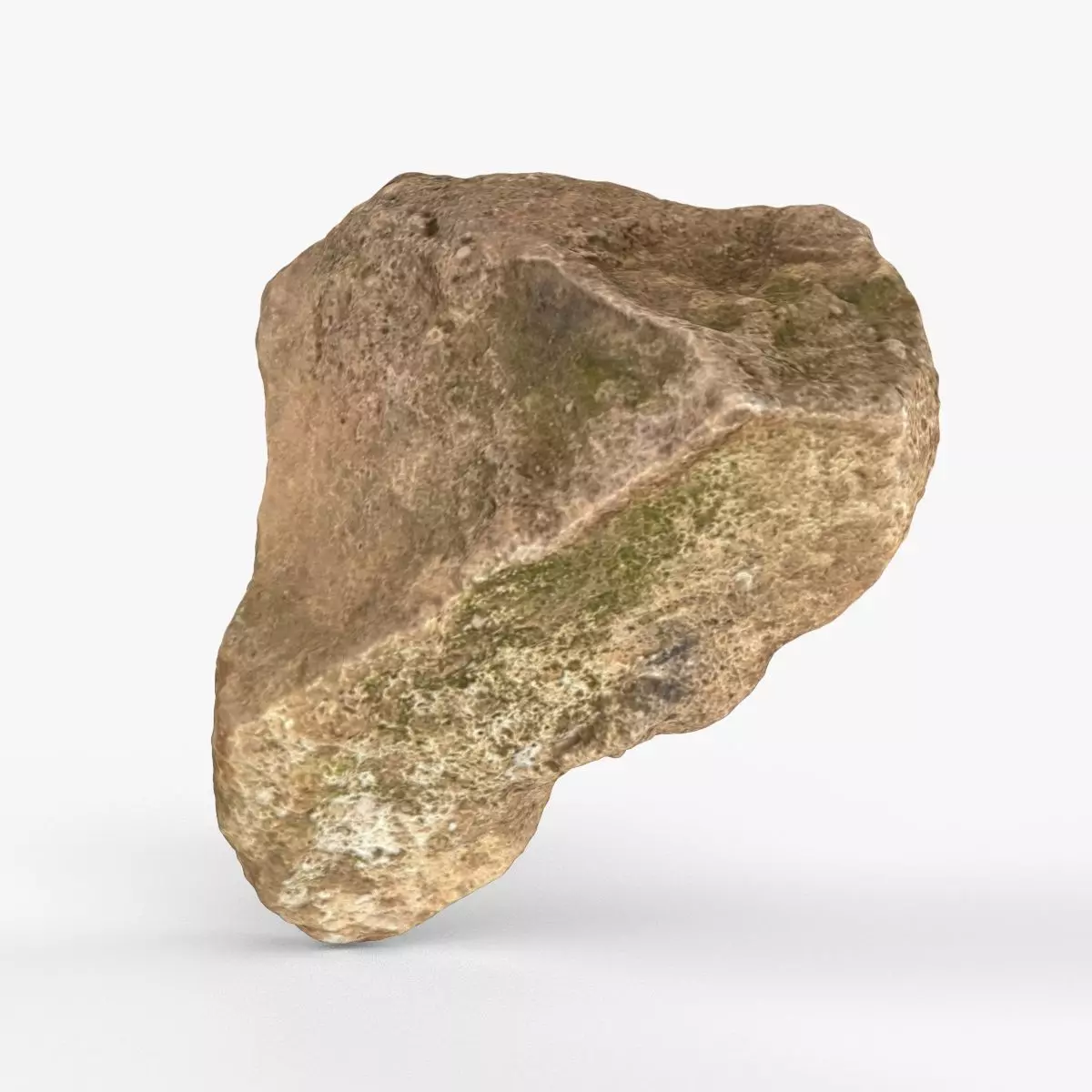 Photorealistic 3D scan of rock stone Low-poly 3D model_0