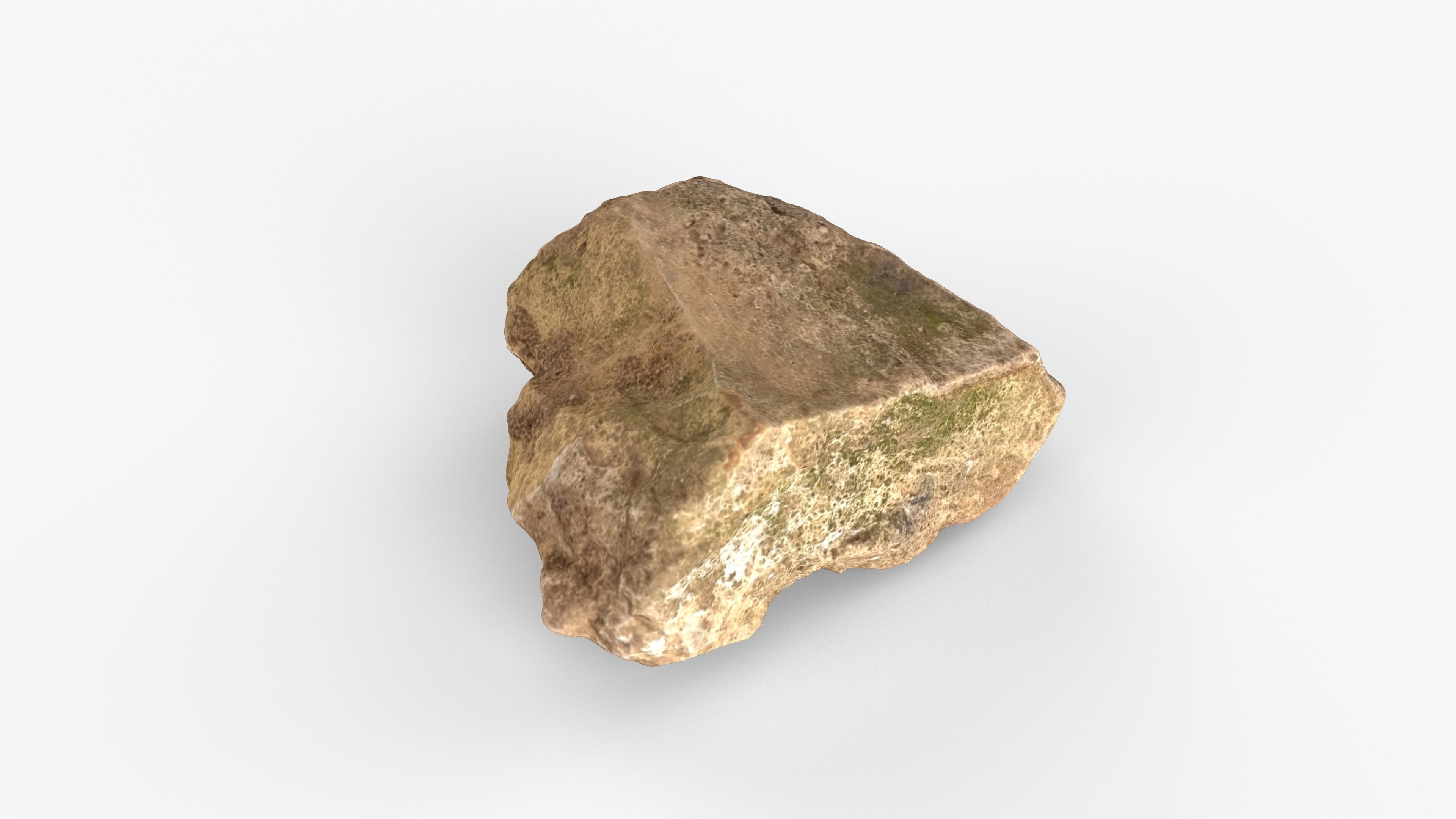 Photorealistic 3D scan of rock stone Low-poly 3D model_10