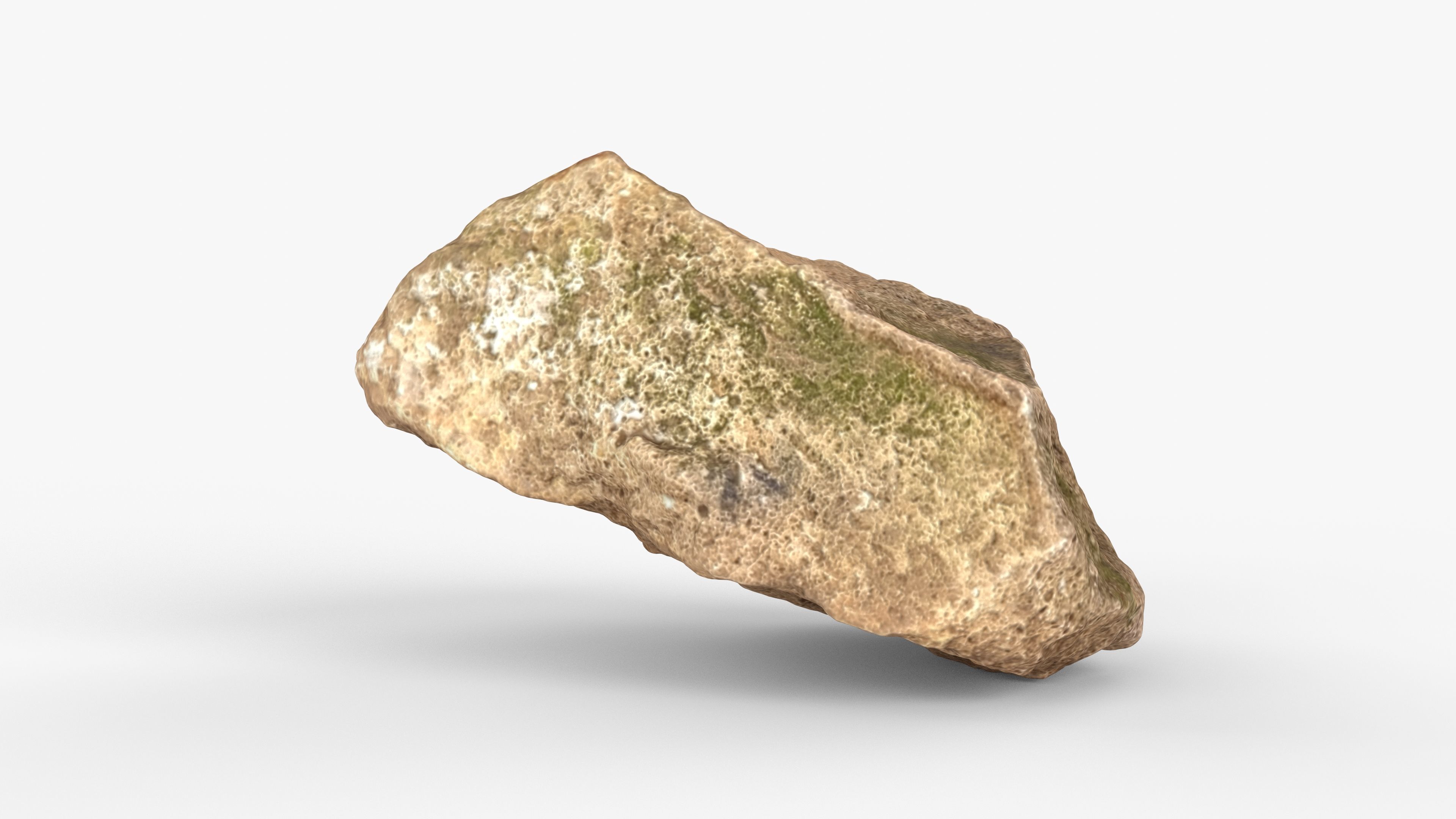 Photorealistic 3D scan of rock stone Low-poly 3D model_4