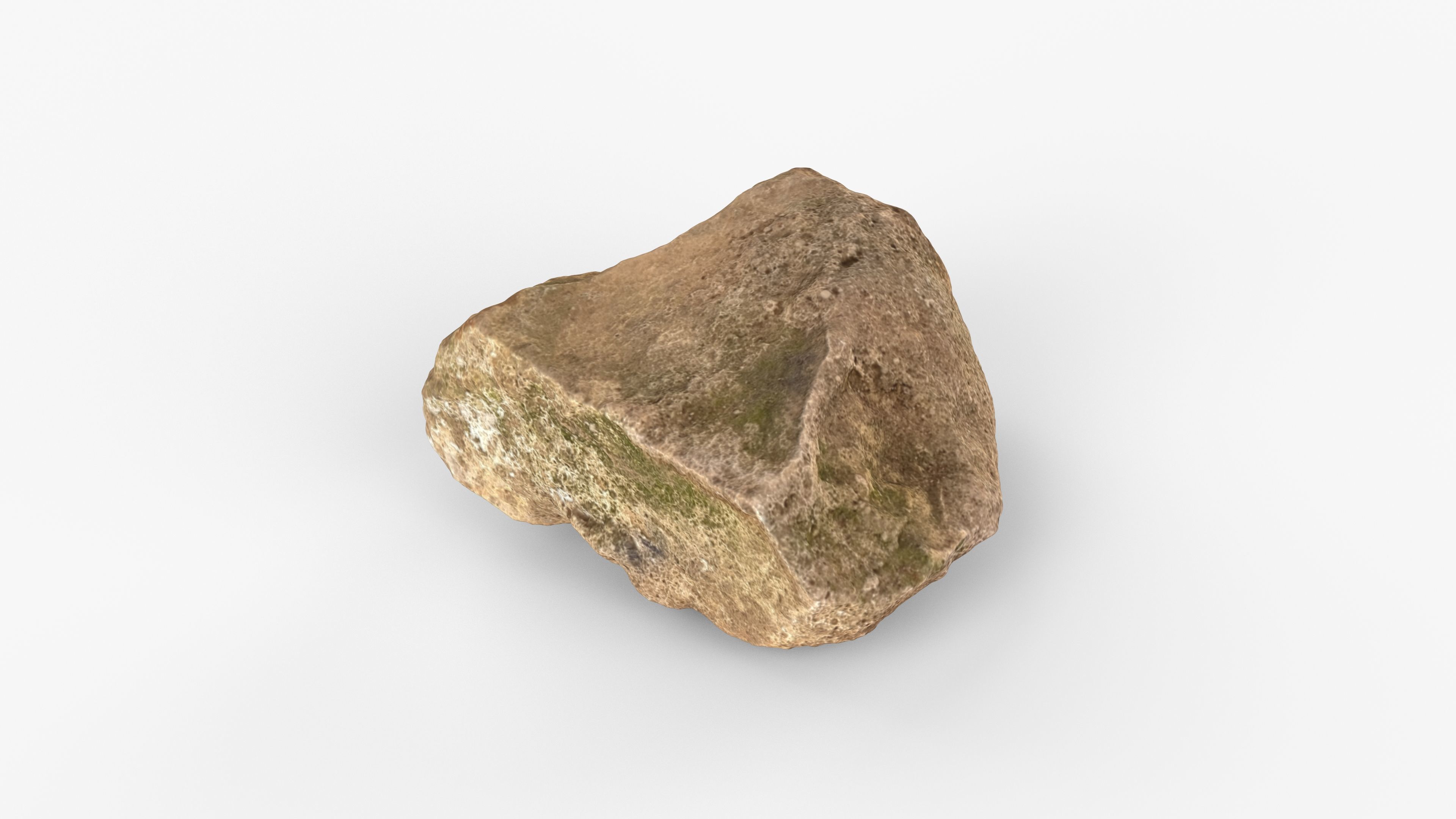 Photorealistic 3D scan of rock stone Low-poly 3D model_8