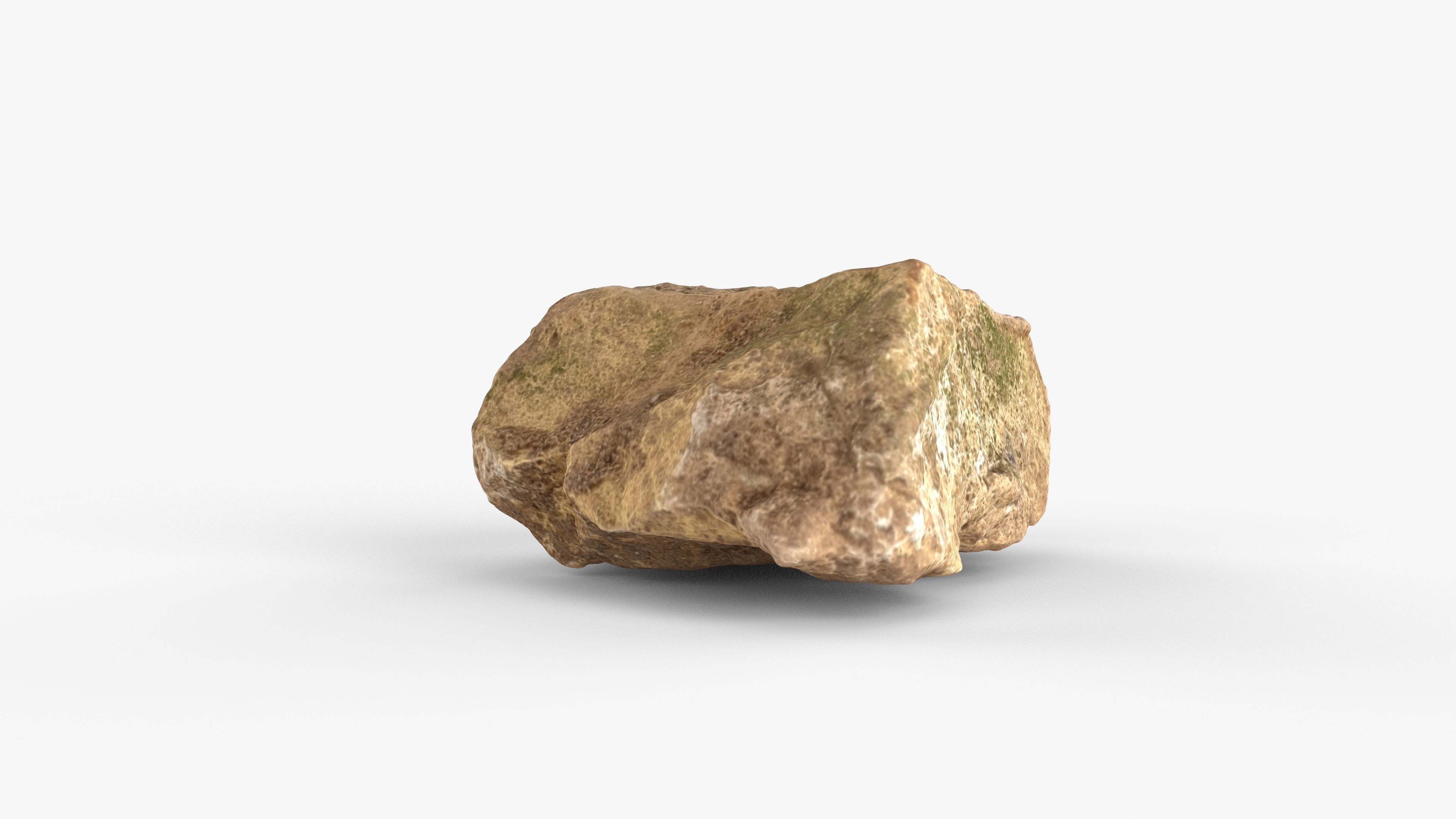 Photorealistic 3D scan of rock stone Low-poly 3D model_5