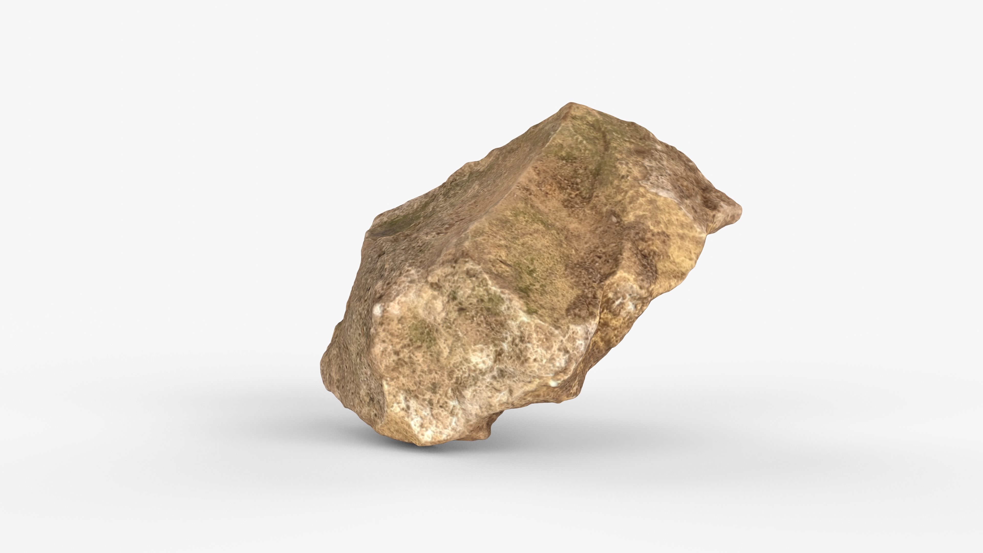 Photorealistic 3D scan of rock stone Low-poly 3D model_6