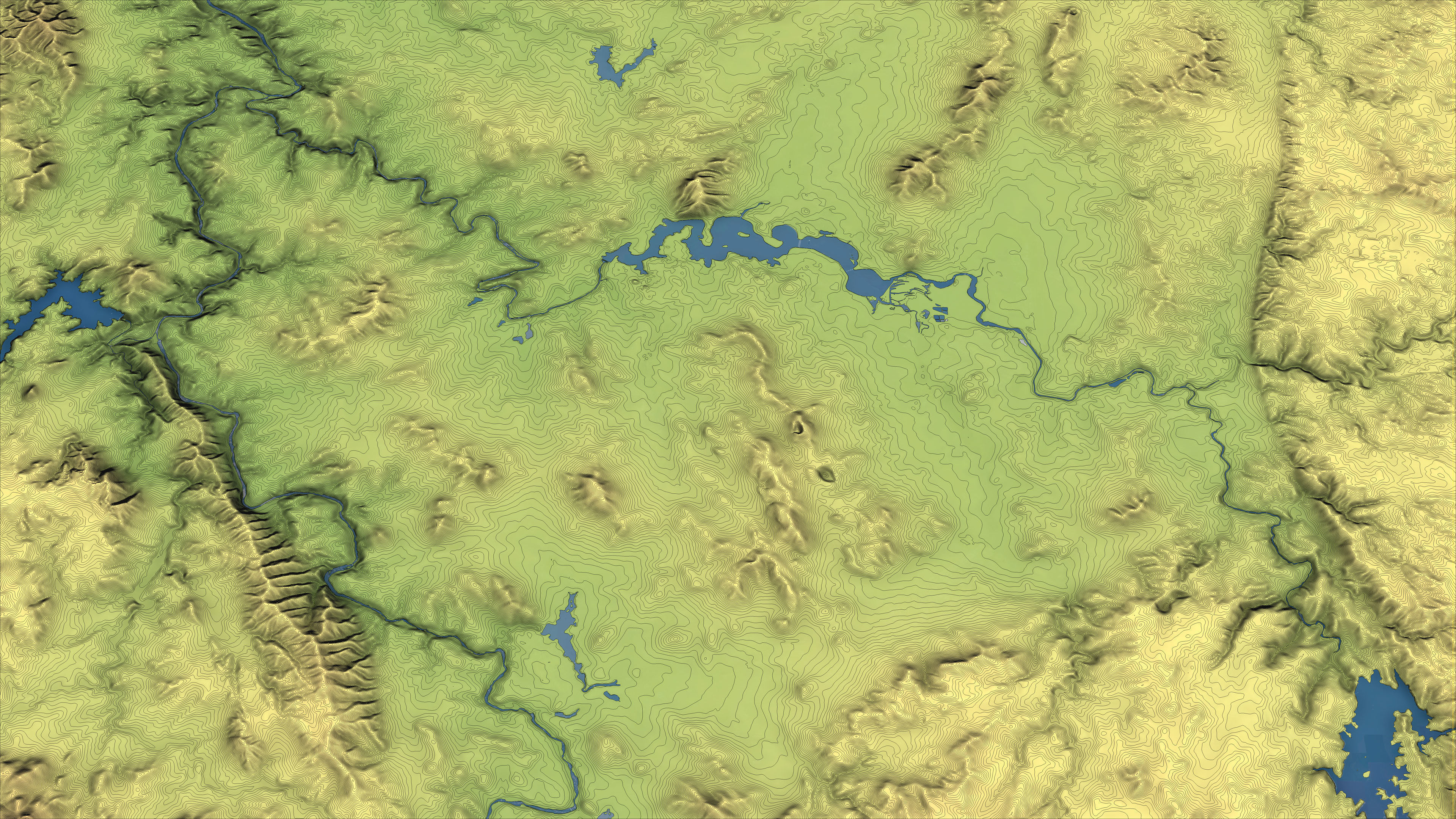 Canberra - Topography Terrain Low-poly 3D model_4