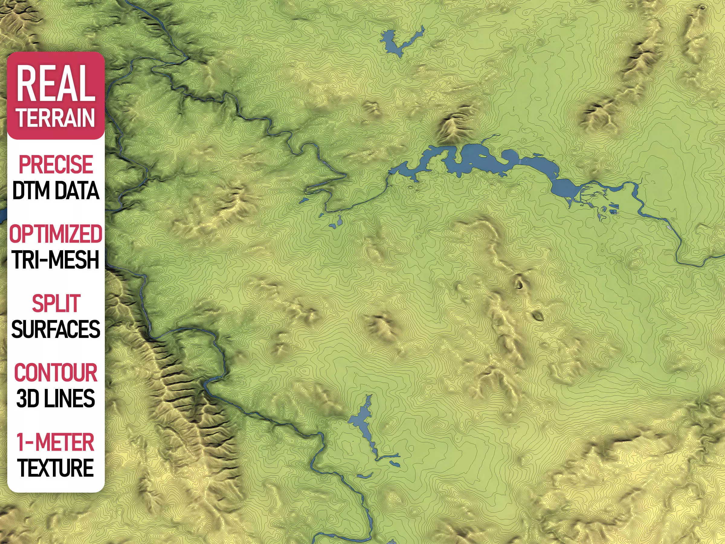 Canberra - Topography Terrain Low-poly 3D model_0