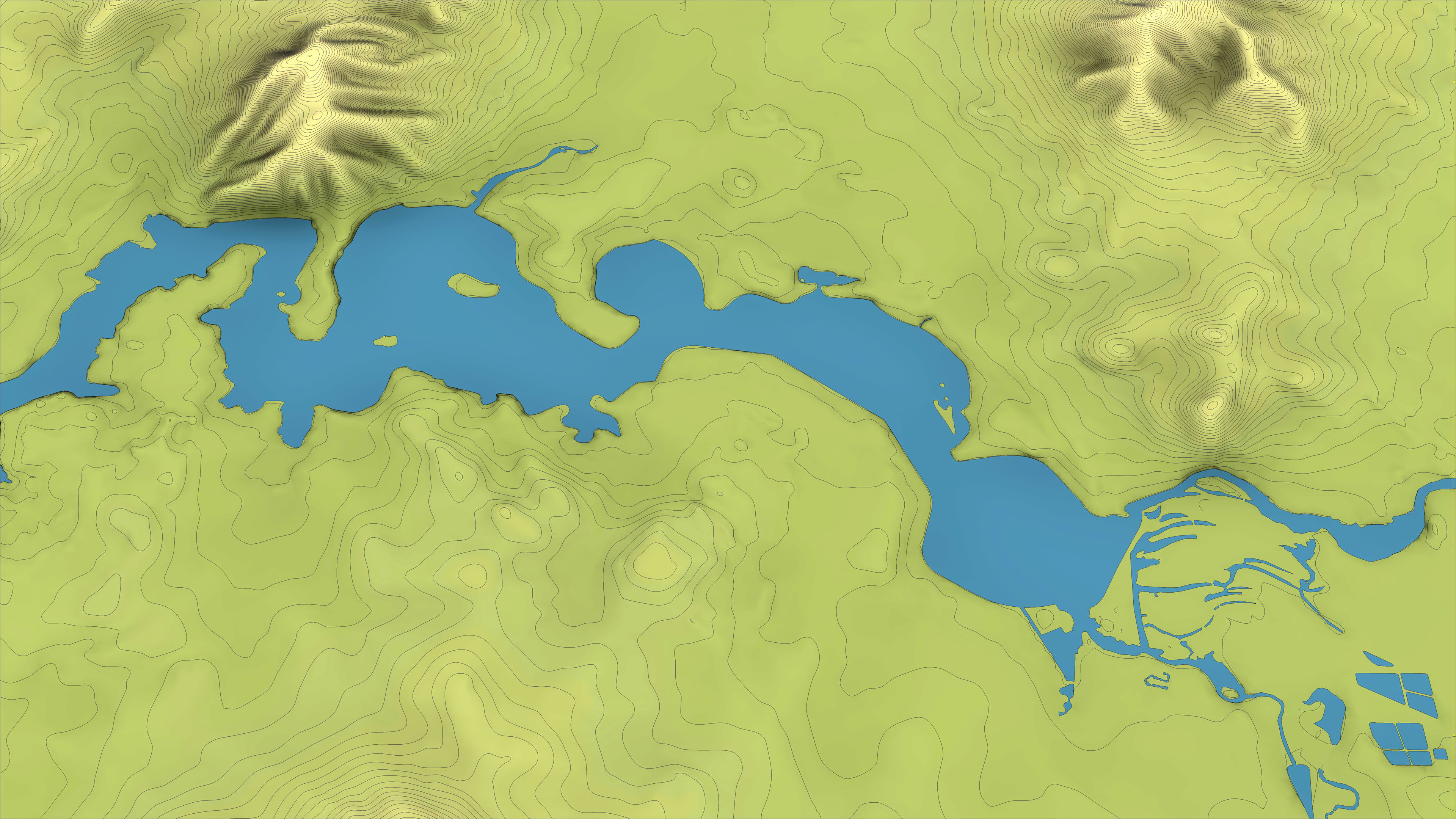Canberra - Topography Terrain Low-poly 3D model_18