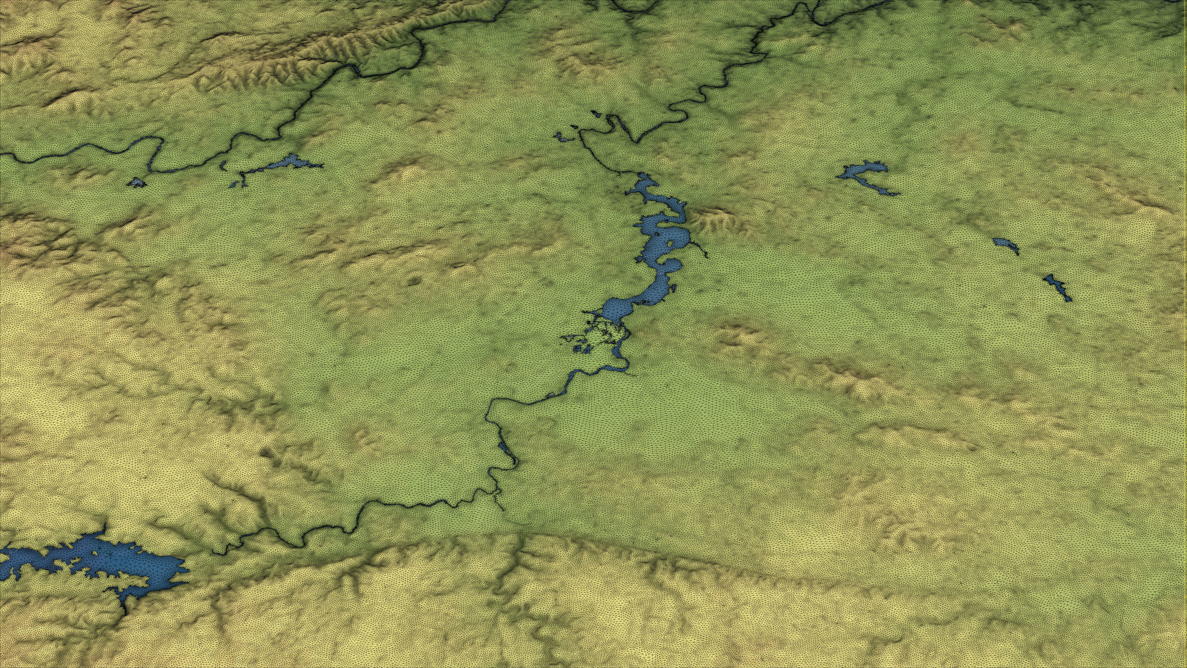 Canberra - Topography Terrain Low-poly 3D model_15