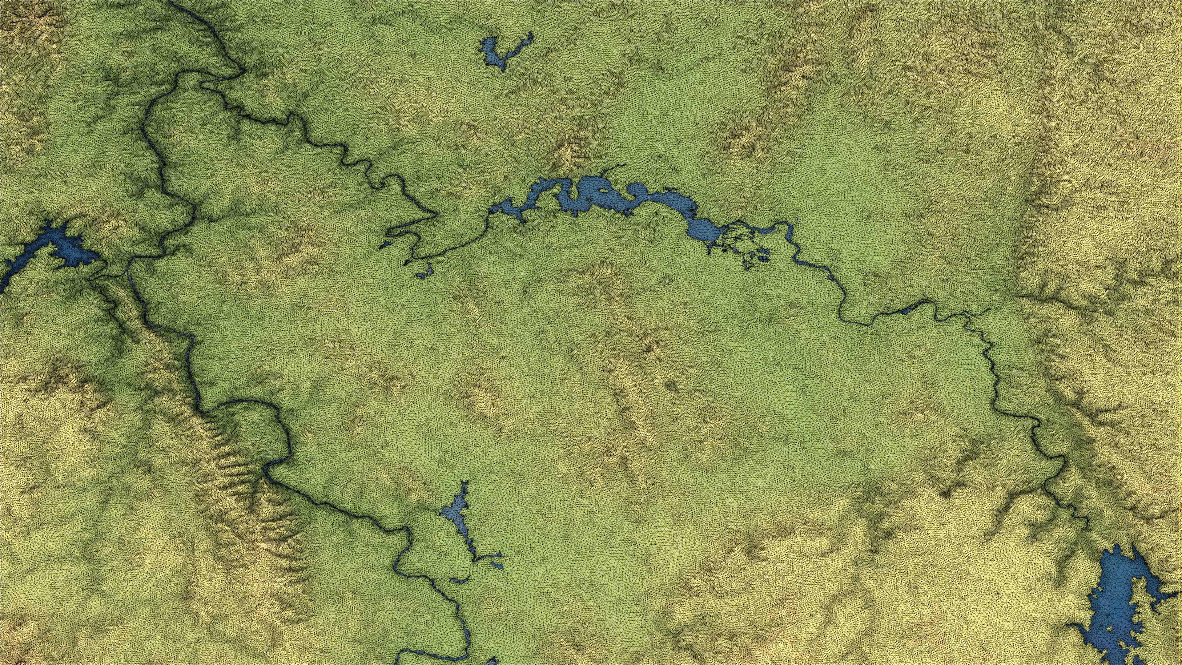 Canberra - Topography Terrain Low-poly 3D model_3