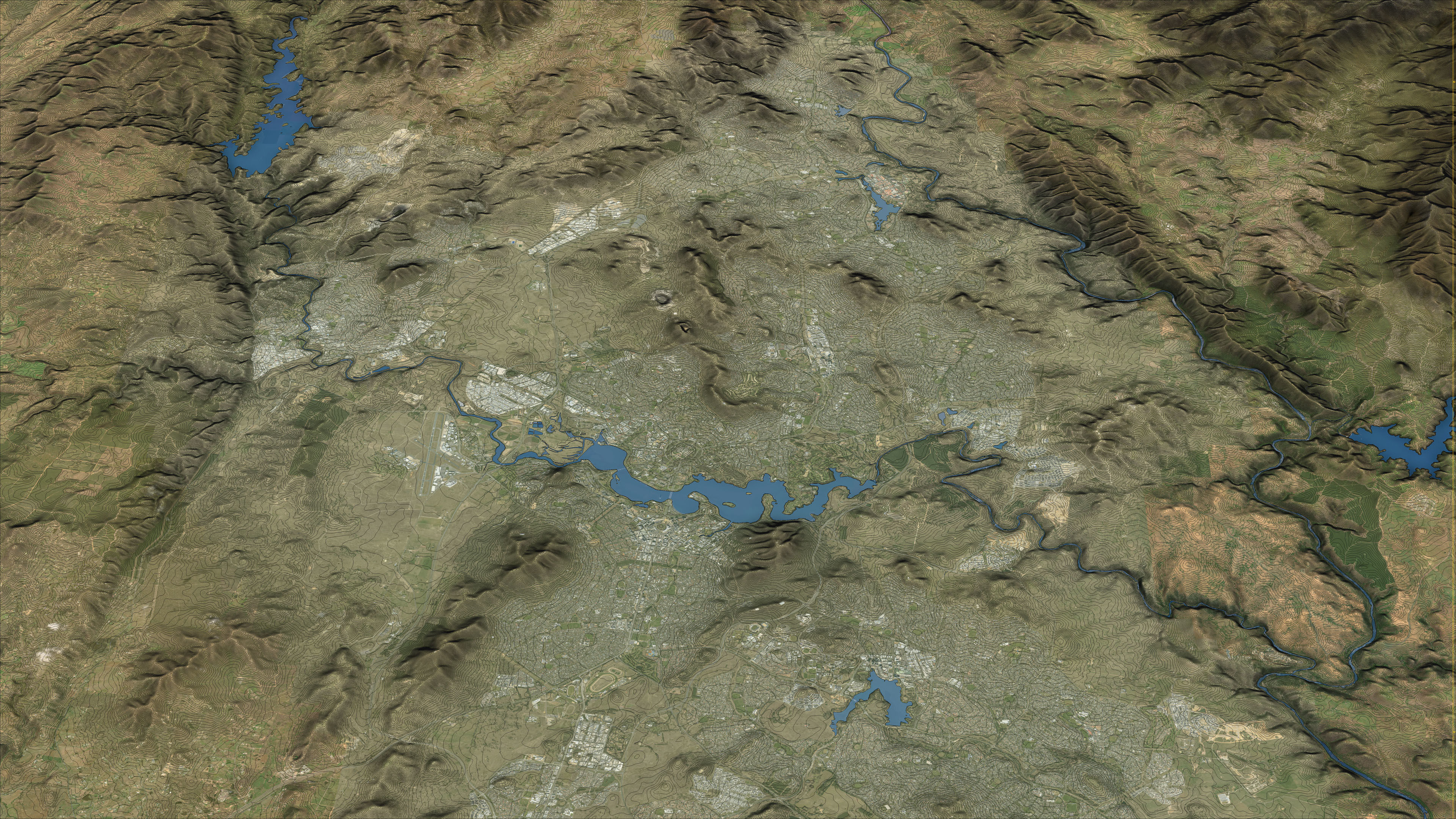 Canberra - Topography Terrain Low-poly 3D model_9
