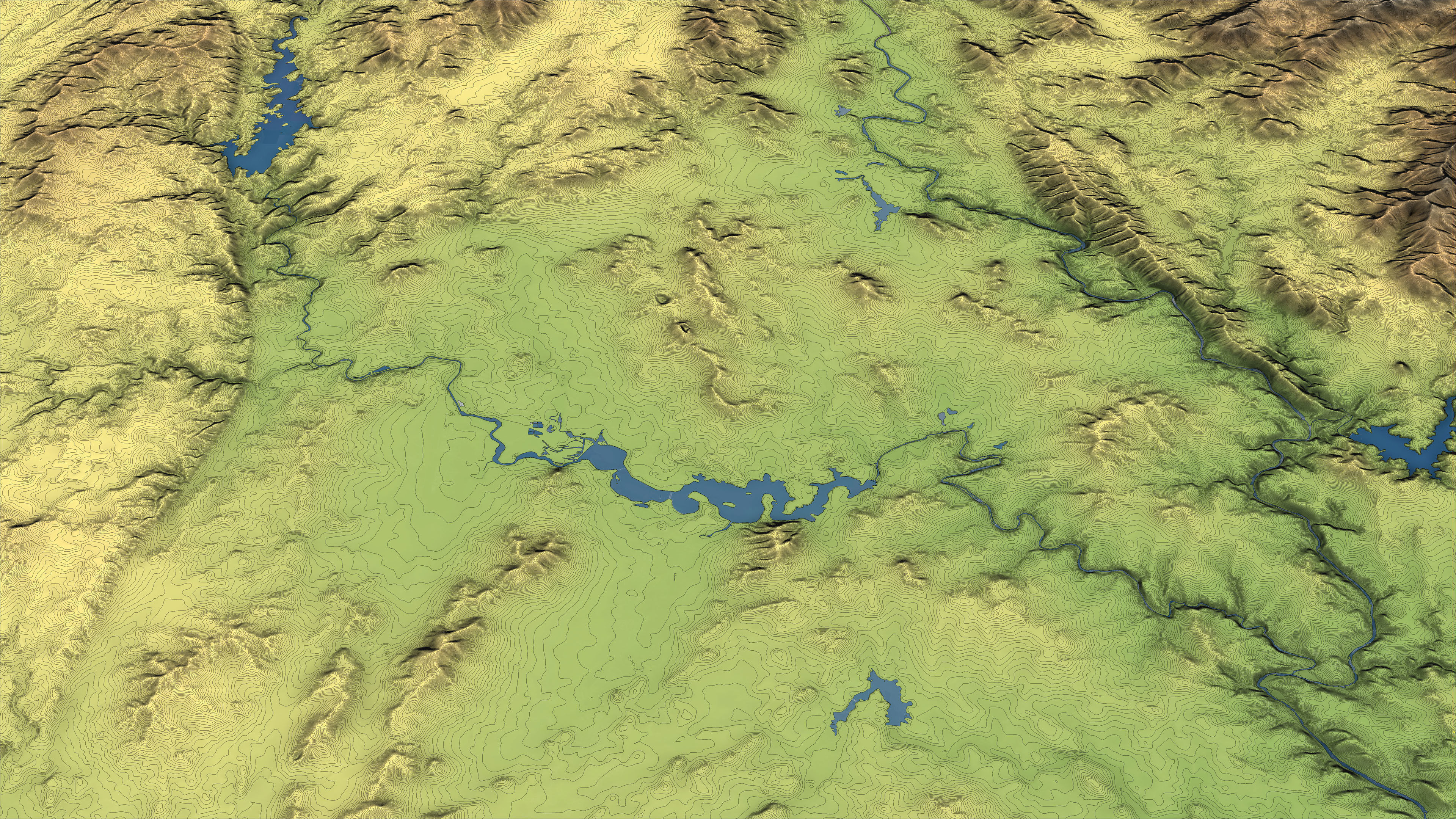 Canberra - Topography Terrain Low-poly 3D model_12