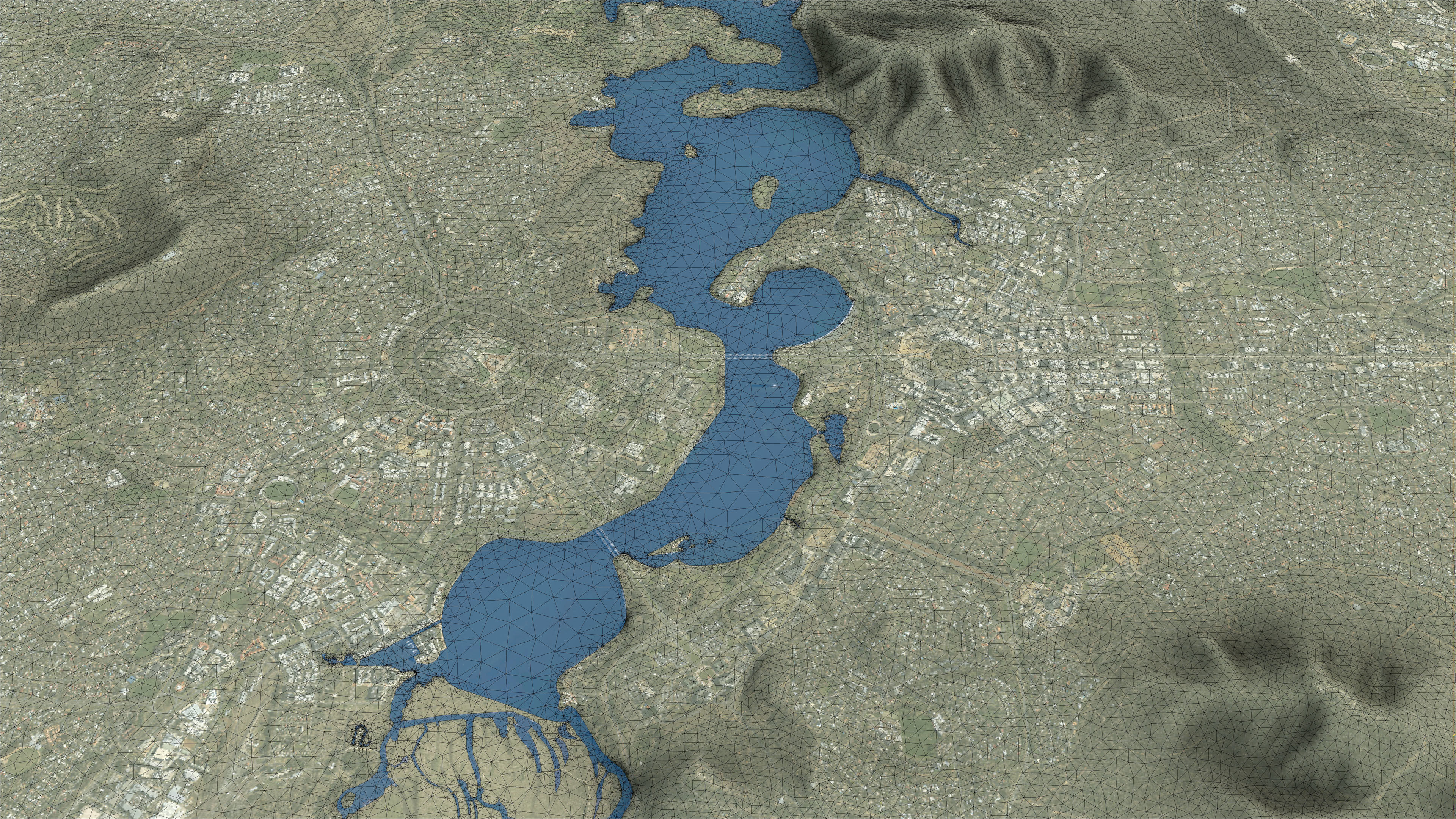 Canberra - Topography Terrain Low-poly 3D model_23