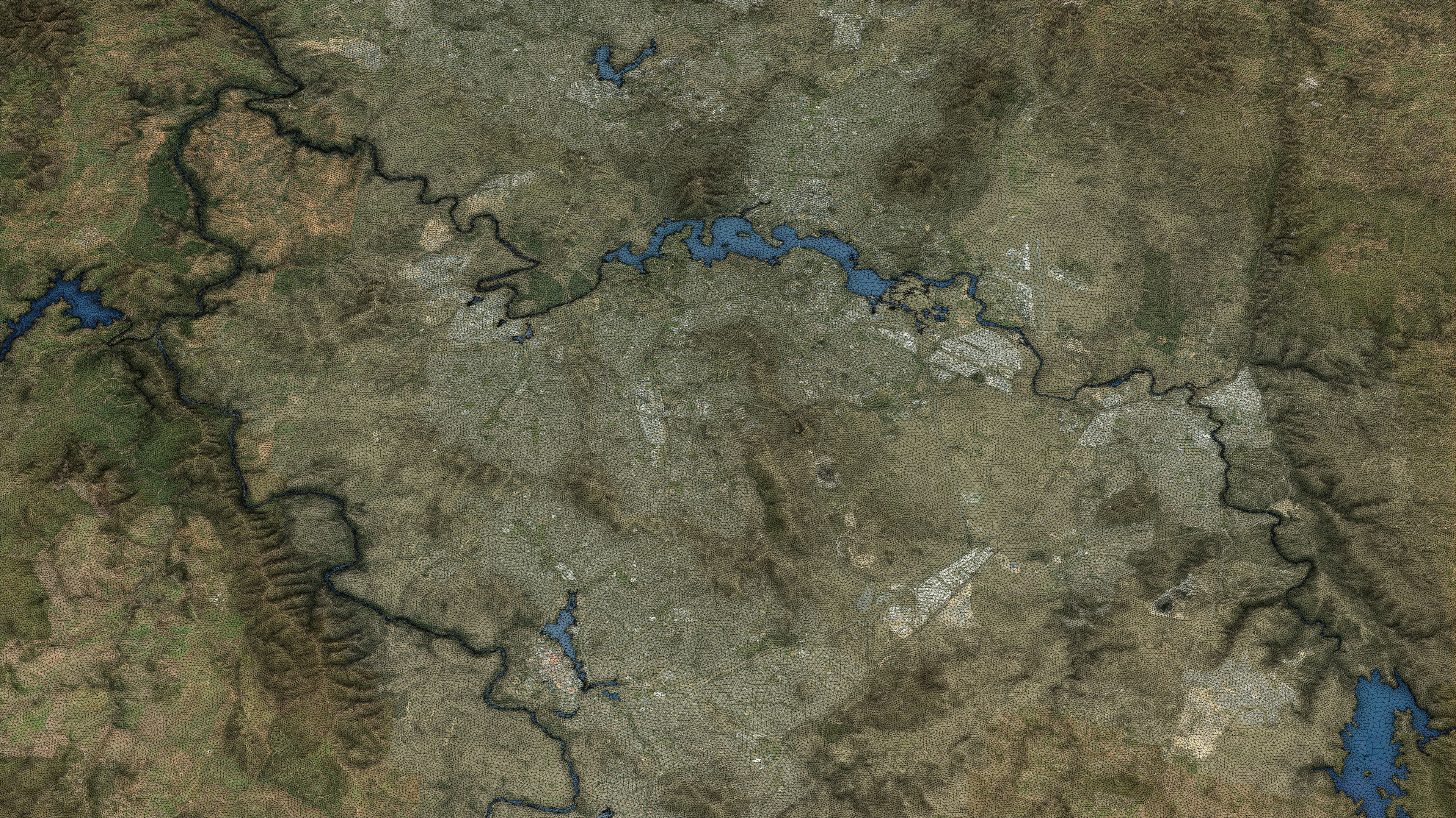 Canberra - Topography Terrain Low-poly 3D model_2