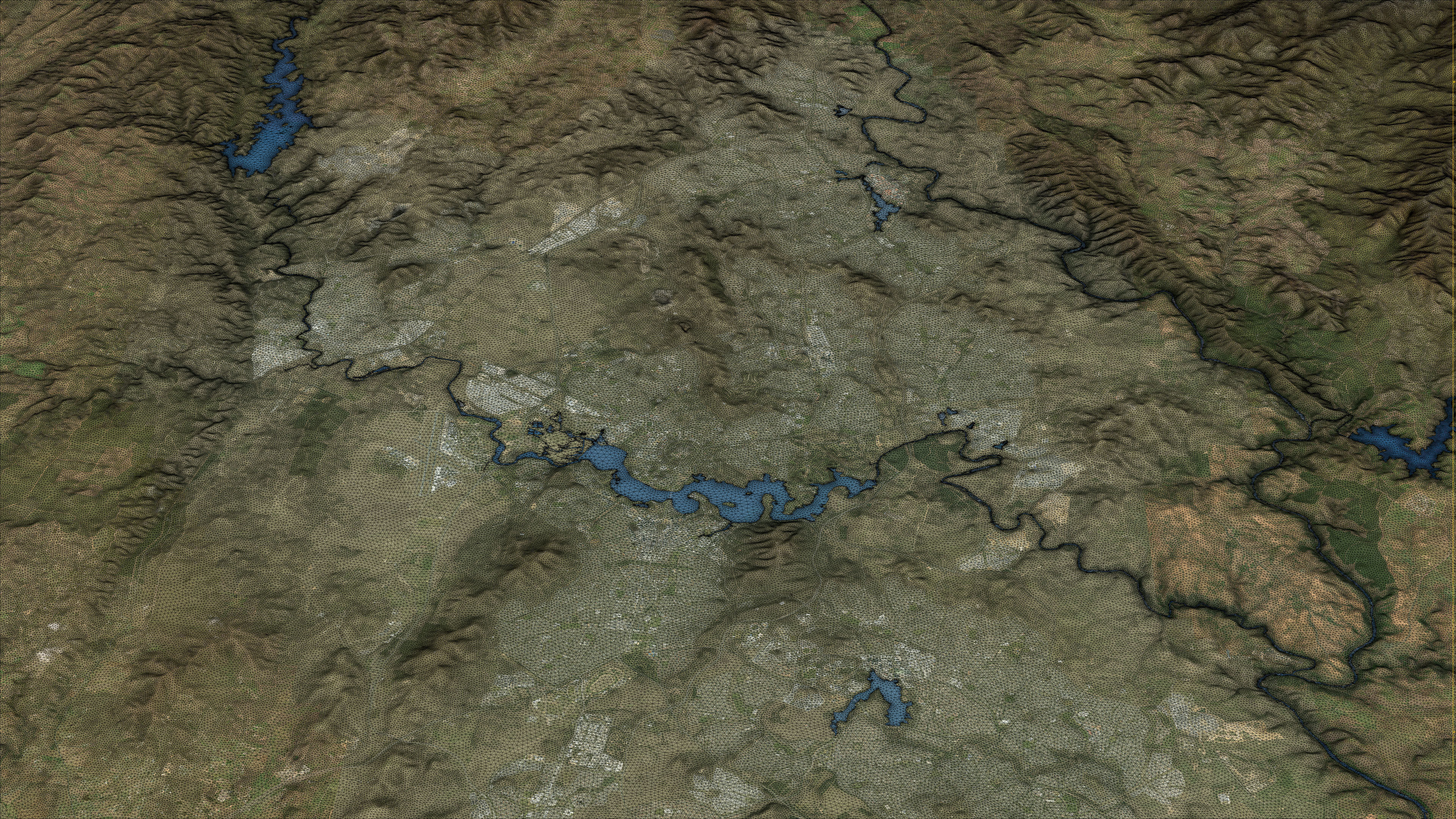 Canberra - Topography Terrain Low-poly 3D model_10