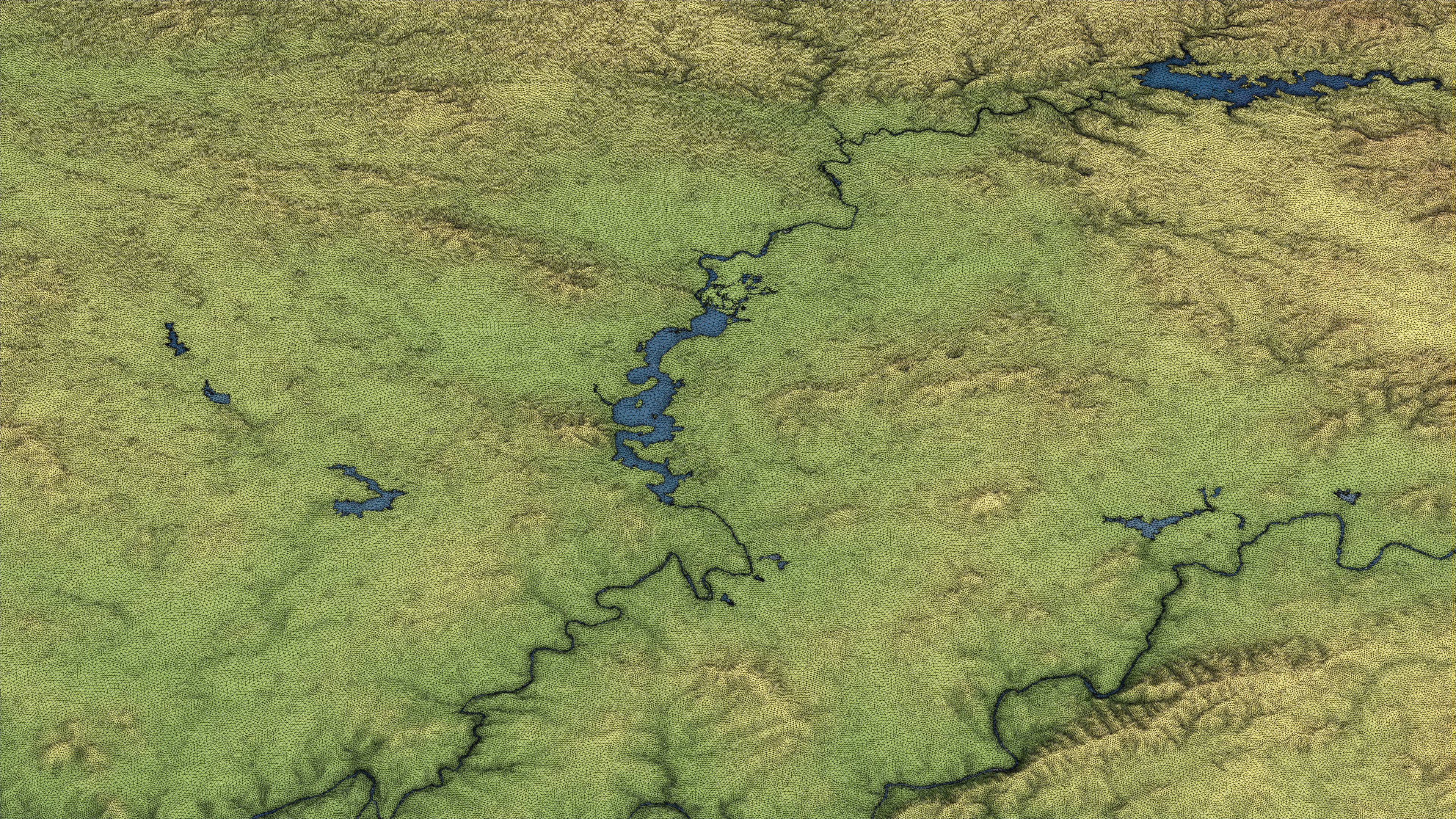 Canberra - Topography Terrain Low-poly 3D model_7