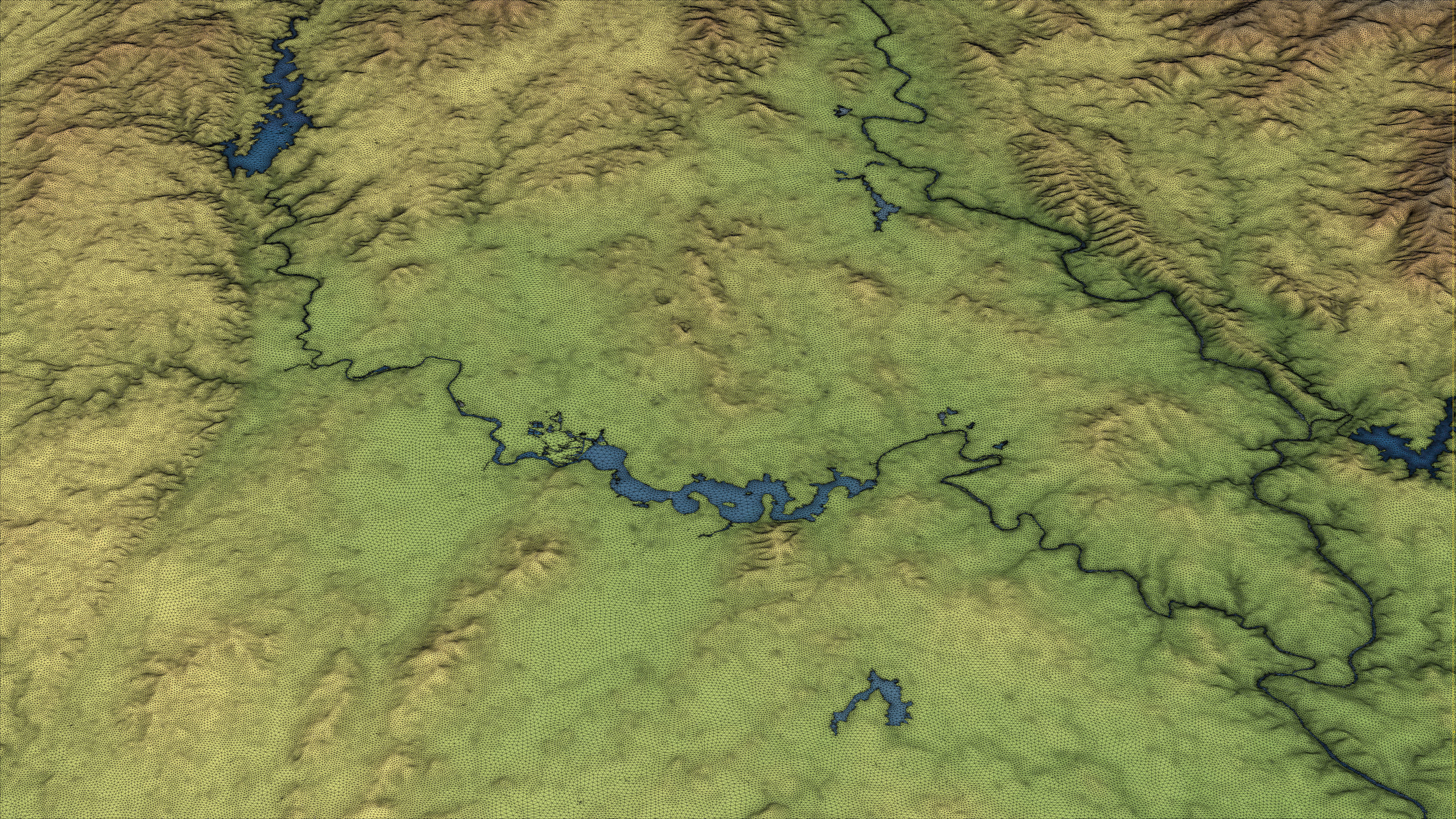 Canberra - Topography Terrain Low-poly 3D model_11