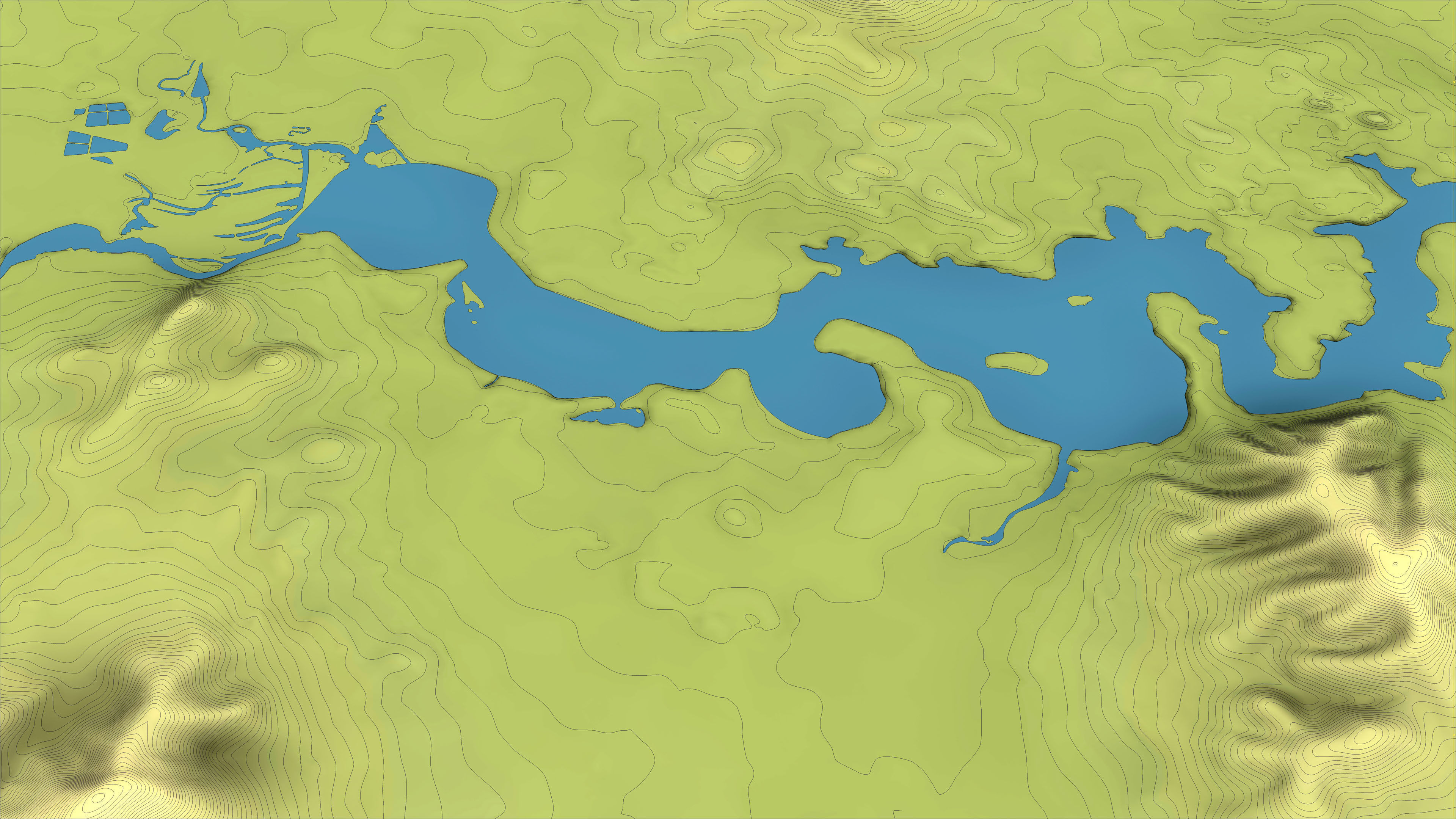Canberra - Topography Terrain Low-poly 3D model_22