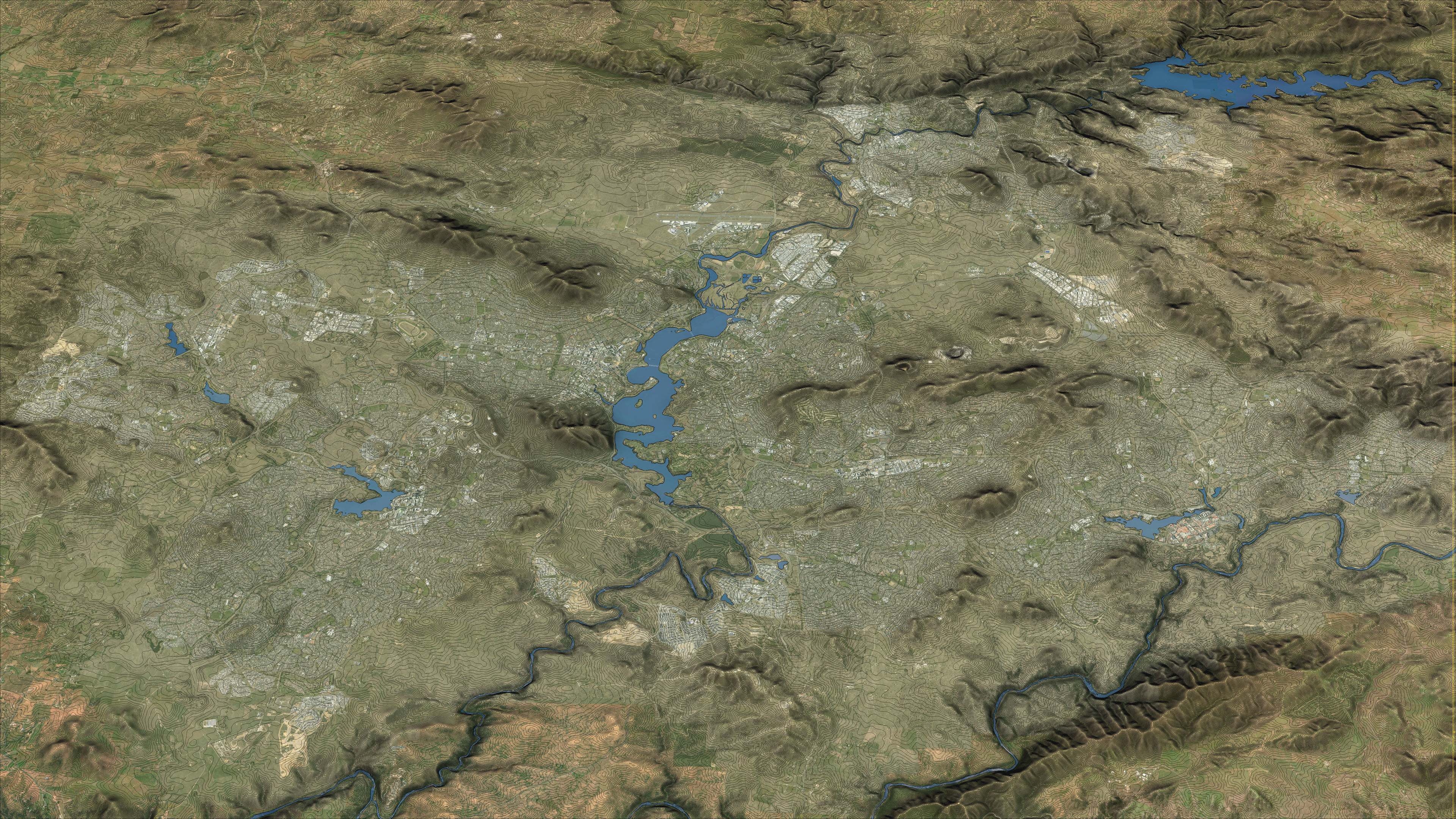 Canberra - Topography Terrain Low-poly 3D model_5