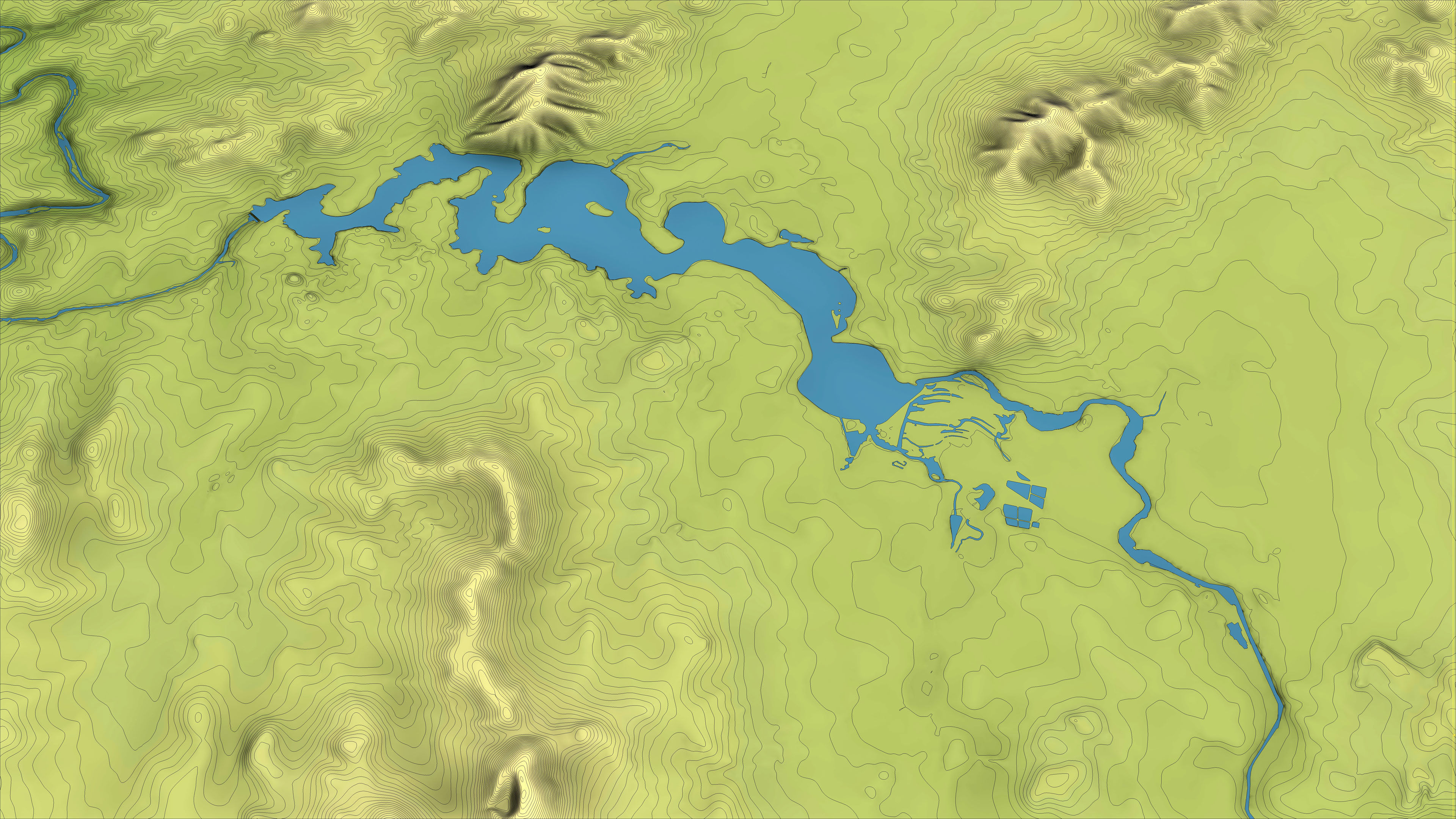 Canberra - Topography Terrain Low-poly 3D model_26