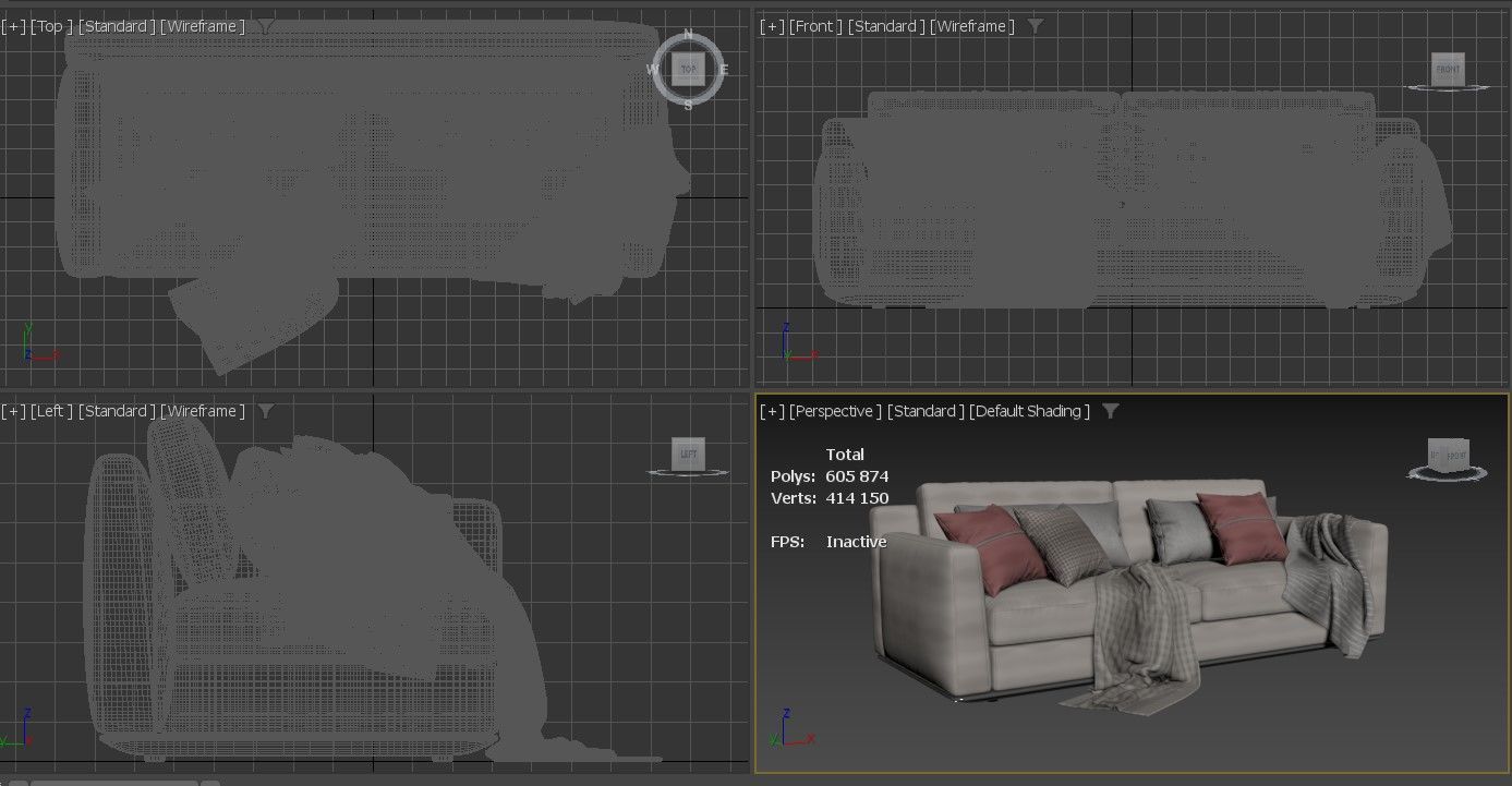 Horm Ellington 2 Seats 3D model_4