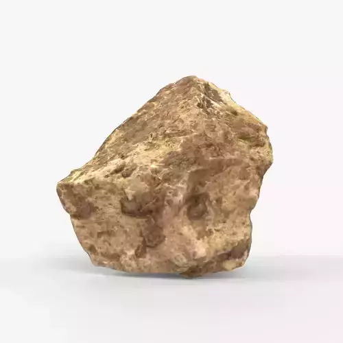 Photorealistic 3D scan of rock stone Low-poly 3D model