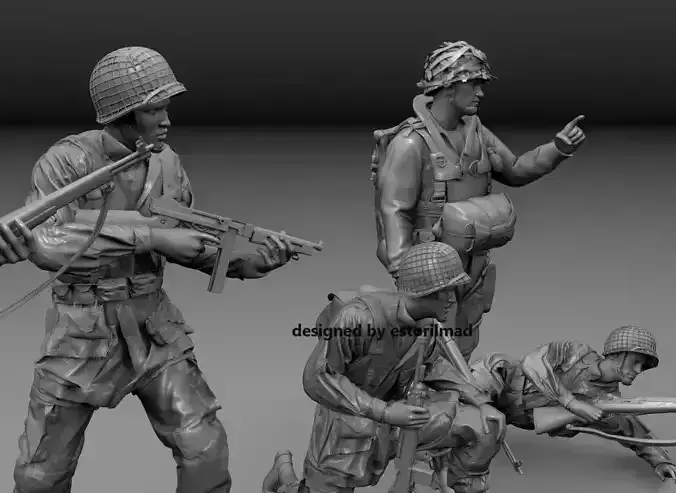 PACK 5 AMERICAN PARATROOPERS IN ACTION V3 NORMANDY
