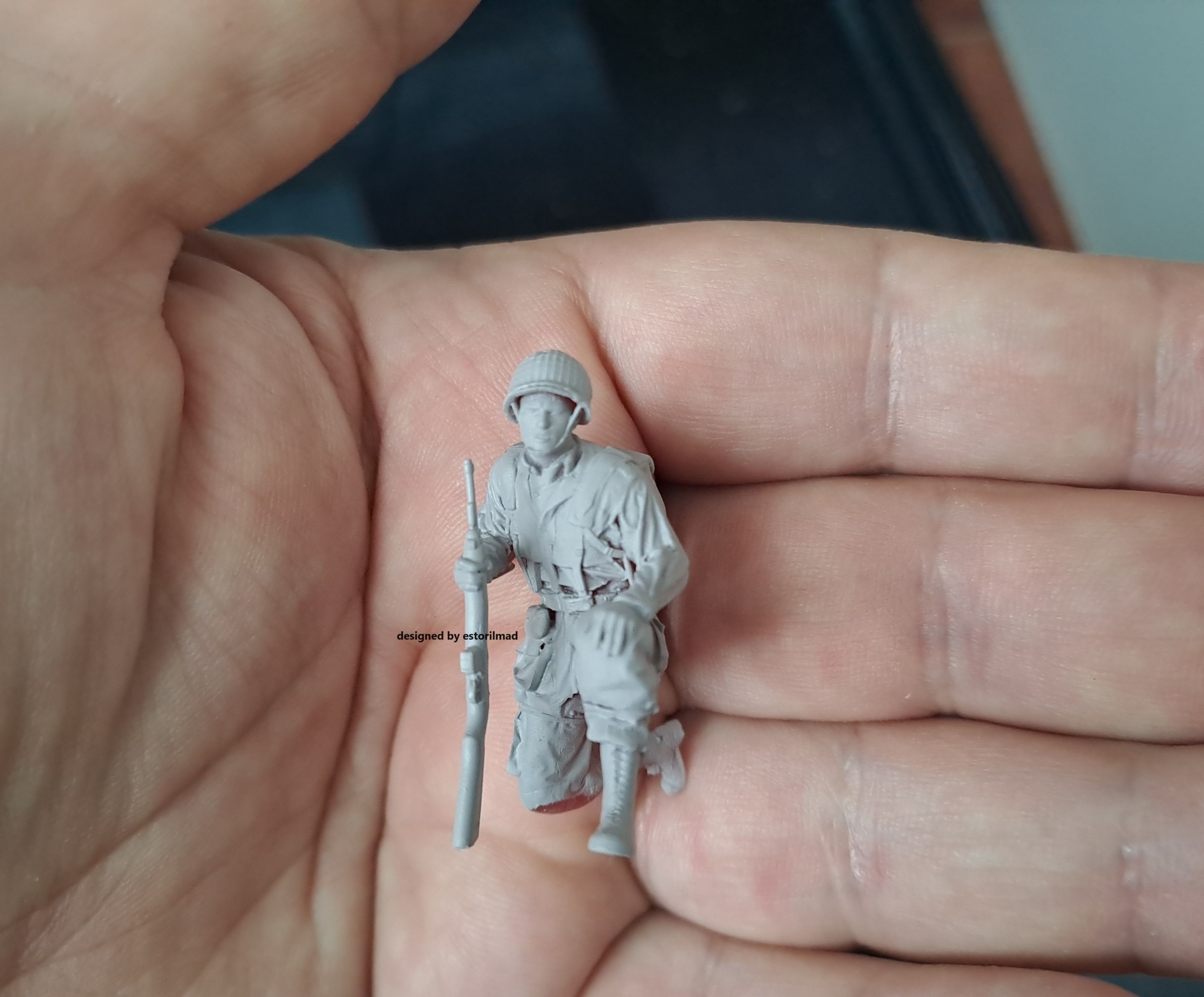 PACK 5 AMERICAN PARATROOPERS IN ACTION V3 NORMANDY 3D print model_3