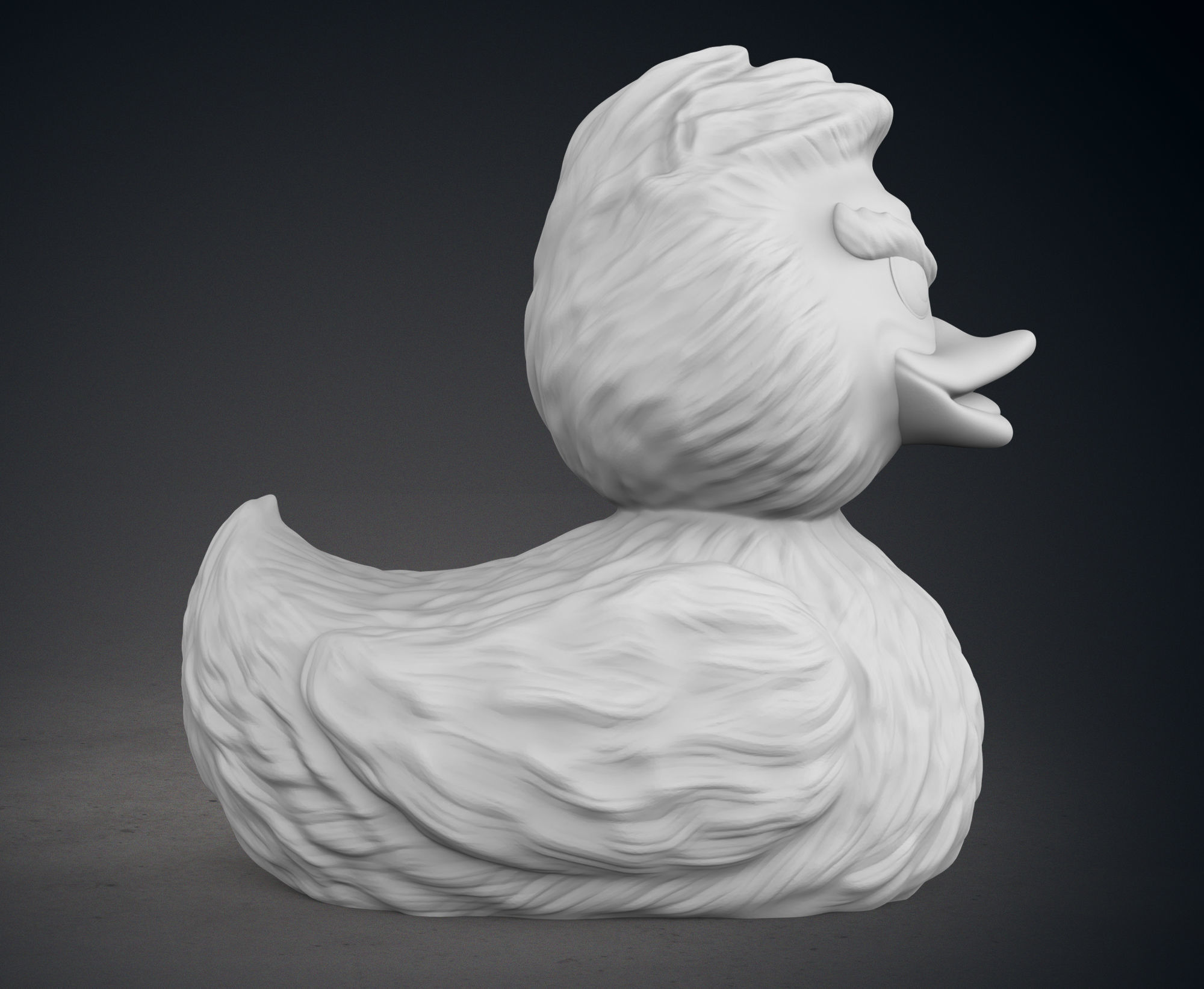 Cute Grinch Rubbed Duck 3D print model_8