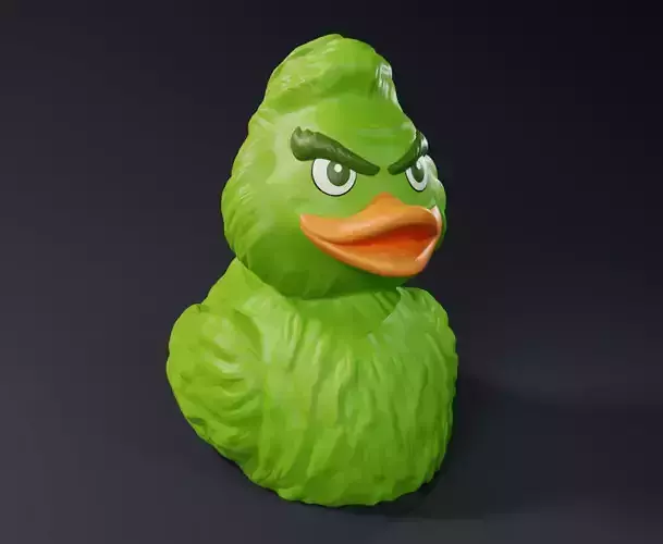 Cute Grinch Rubbed Duck 3D print model