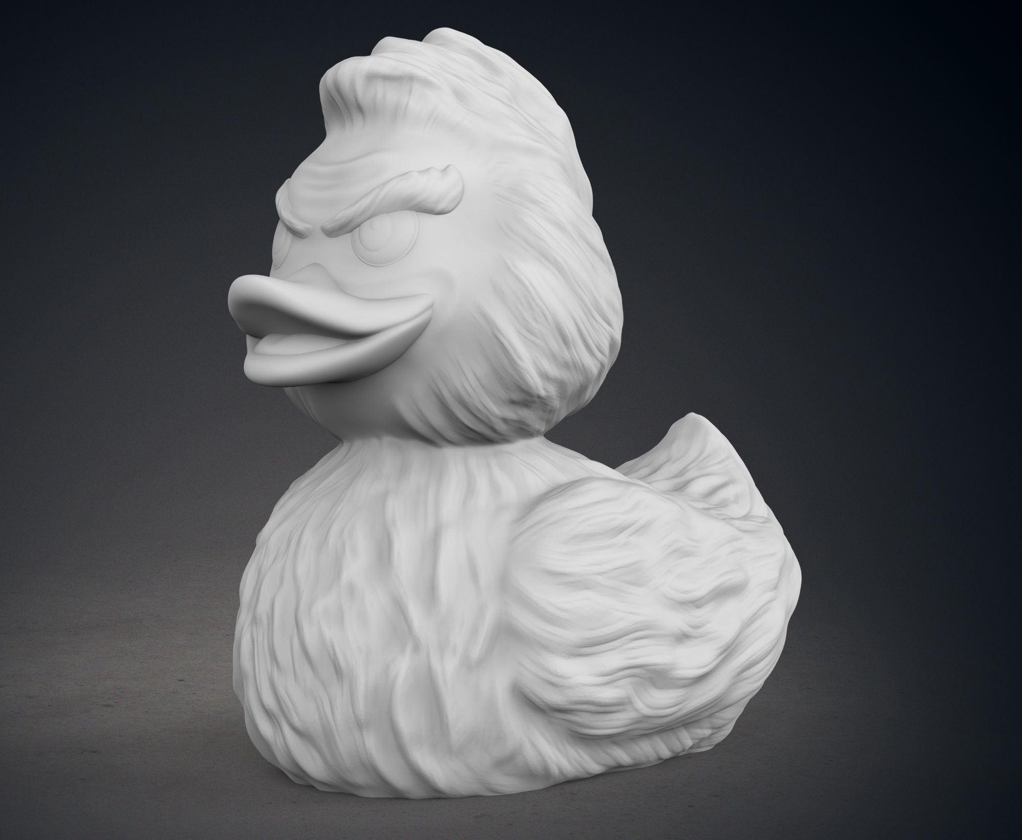 Cute Grinch Rubbed Duck 3D print model_3
