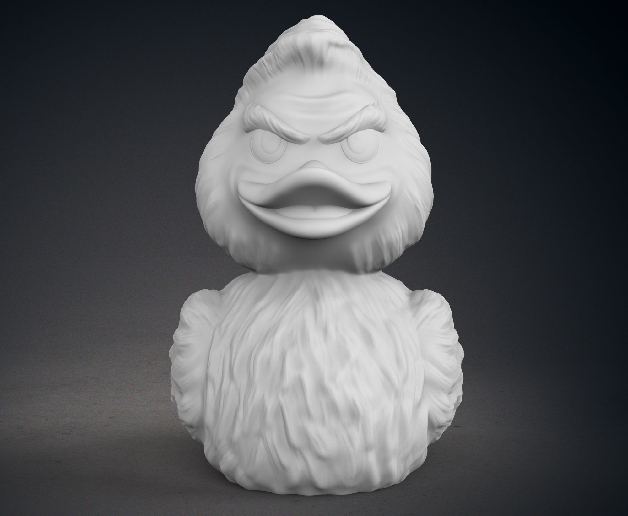 Cute Grinch Rubbed Duck 3D print model_2