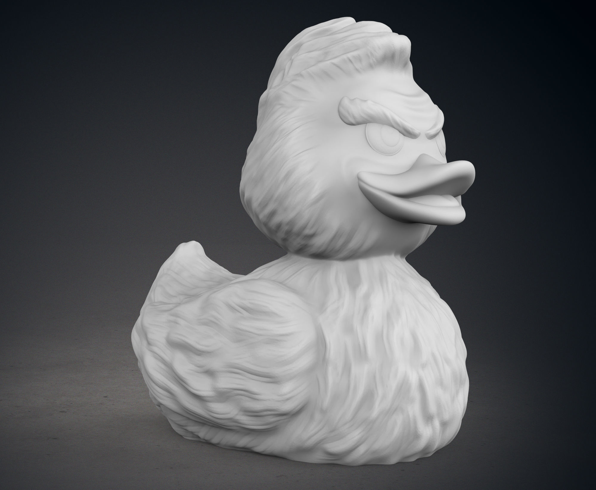 Cute Grinch Rubbed Duck 3D print model_9