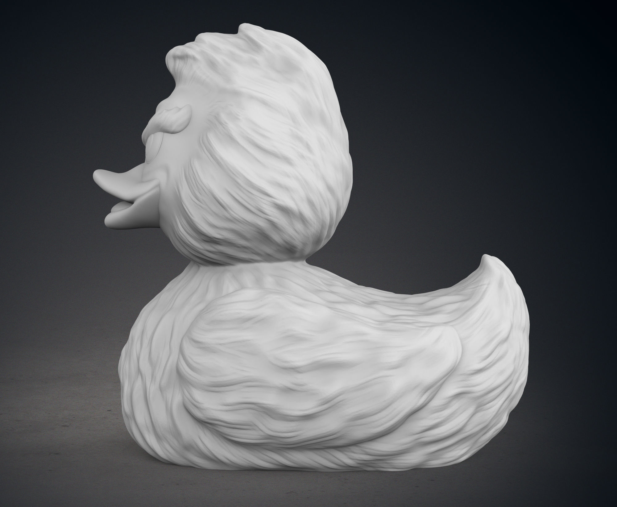 Cute Grinch Rubbed Duck 3D print model_4