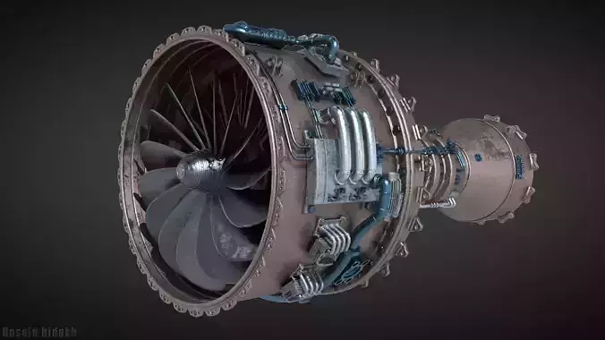 Jet engine 3D model