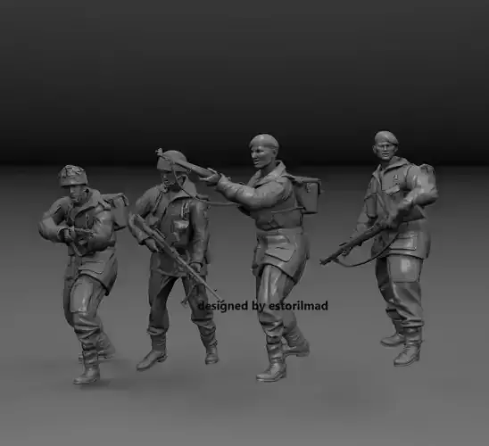  PACK 4 BRITISH PARATROOPERS RED DEVILS DEFENSA ARNHEM 3D print model