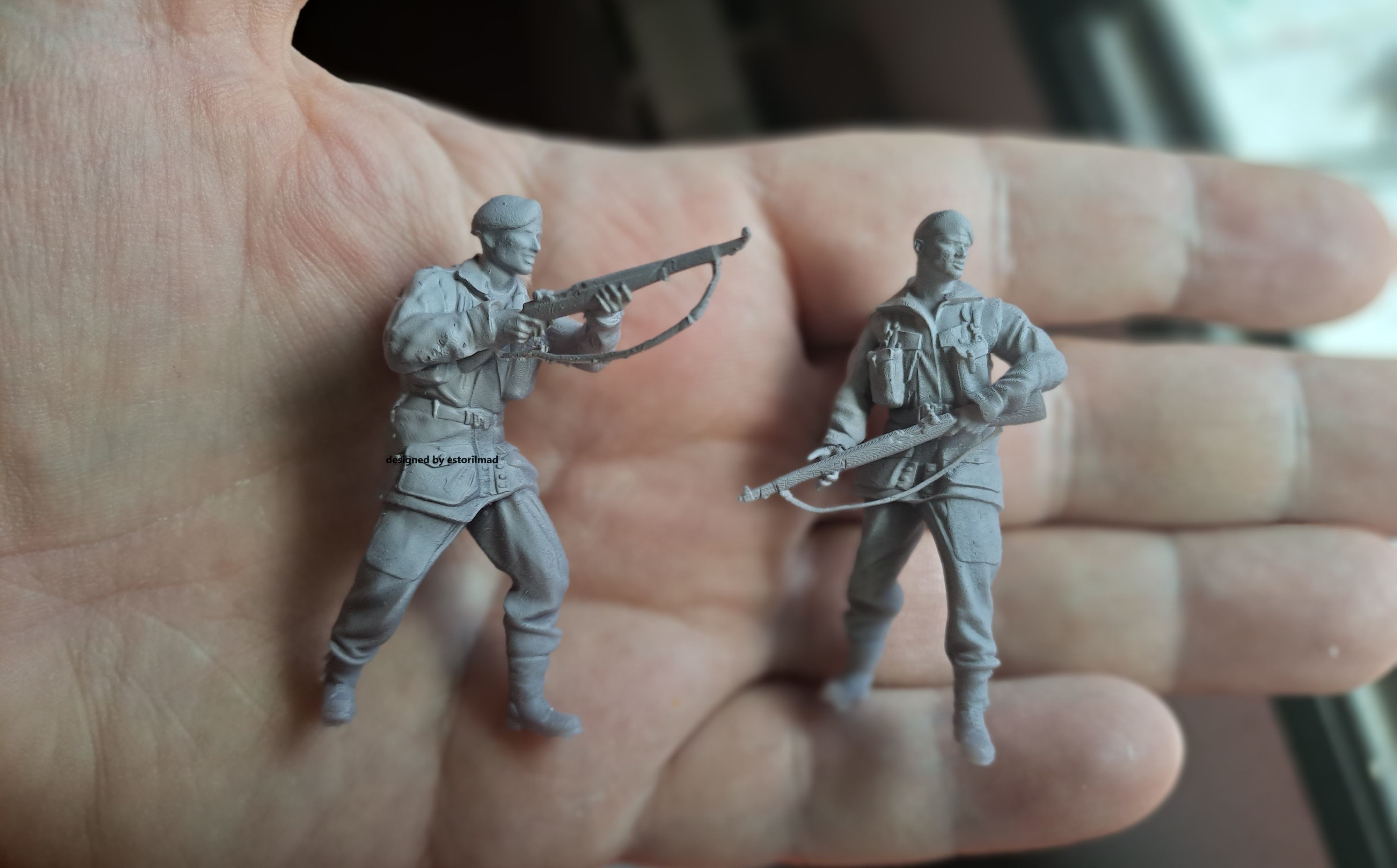  PACK 4 BRITISH PARATROOPERS RED DEVILS DEFENSA ARNHEM 3D print model_2