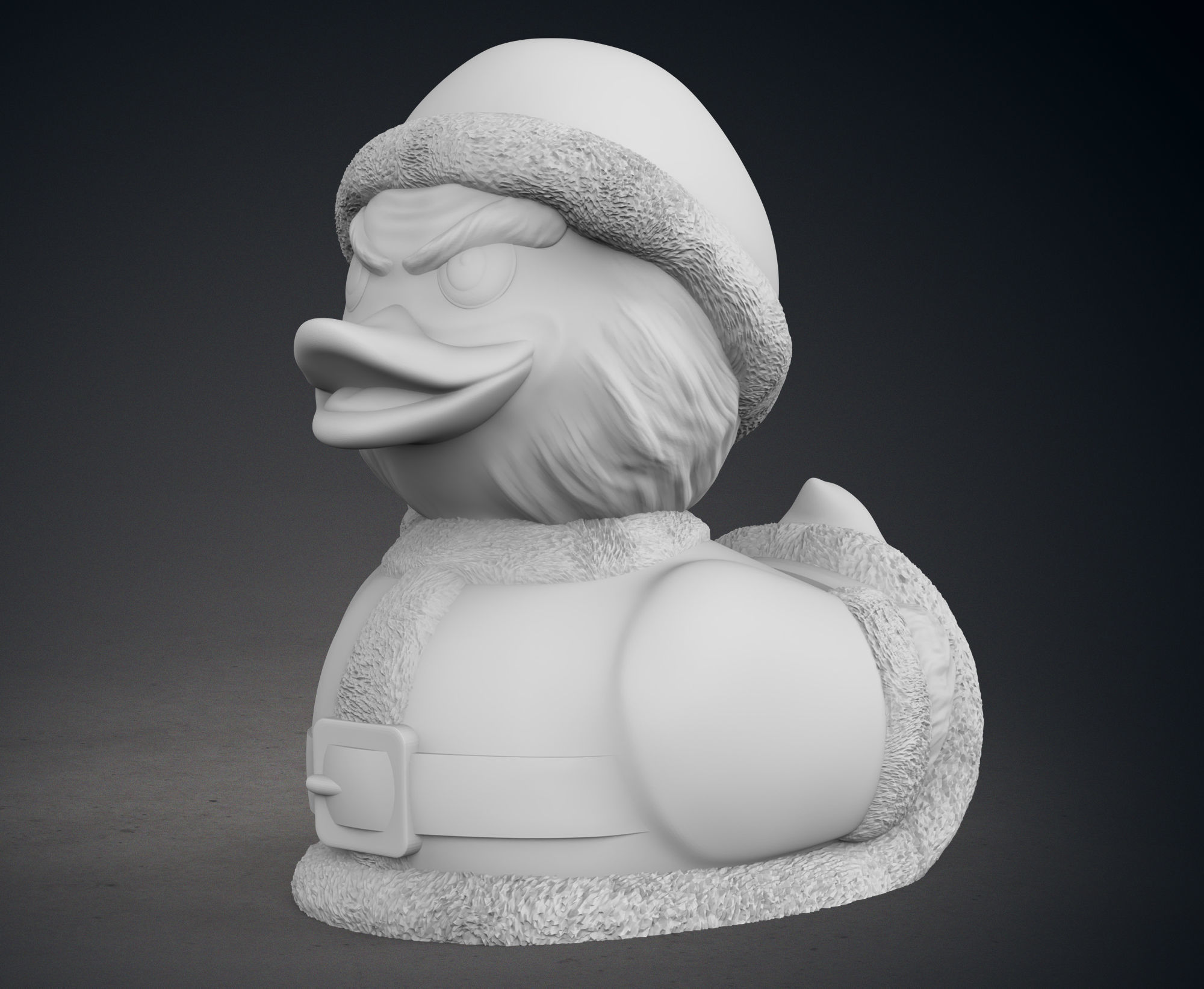 Cute Santa Grinch Rubber Duck 3D print model_3
