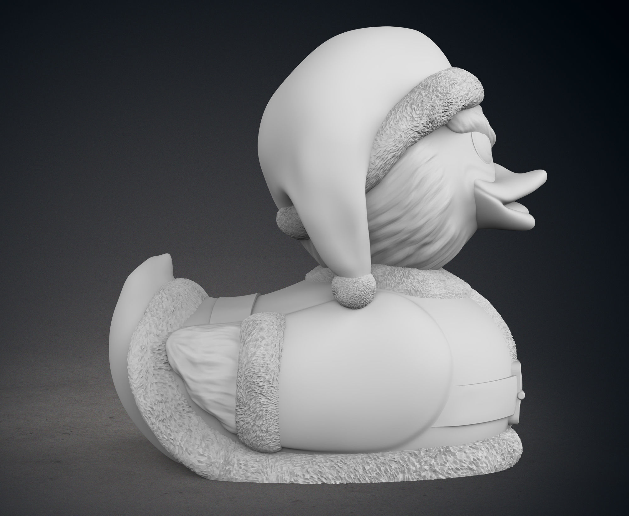 Cute Santa Grinch Rubber Duck 3D print model_8