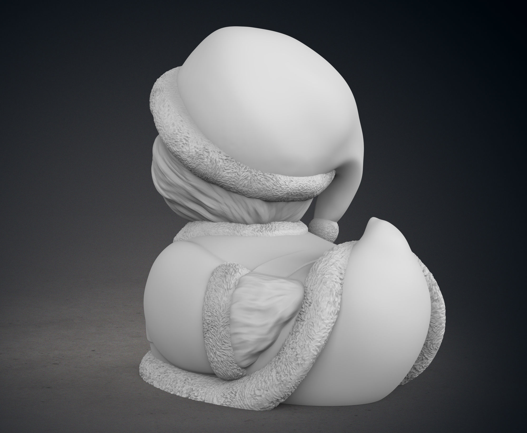 Cute Santa Grinch Rubber Duck 3D print model_5