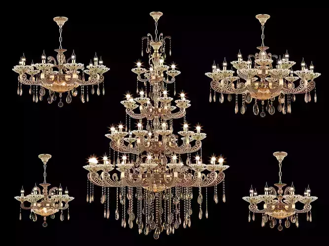 89363 Osgona Collection of Murano Glass Lamps