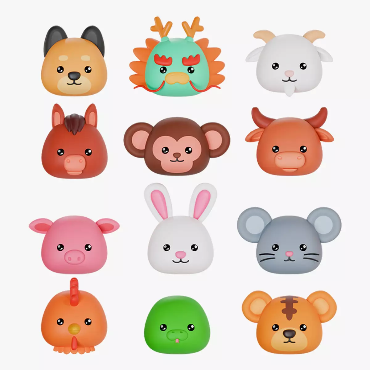 12 Chinese Zodiac Sign 3D print model_0