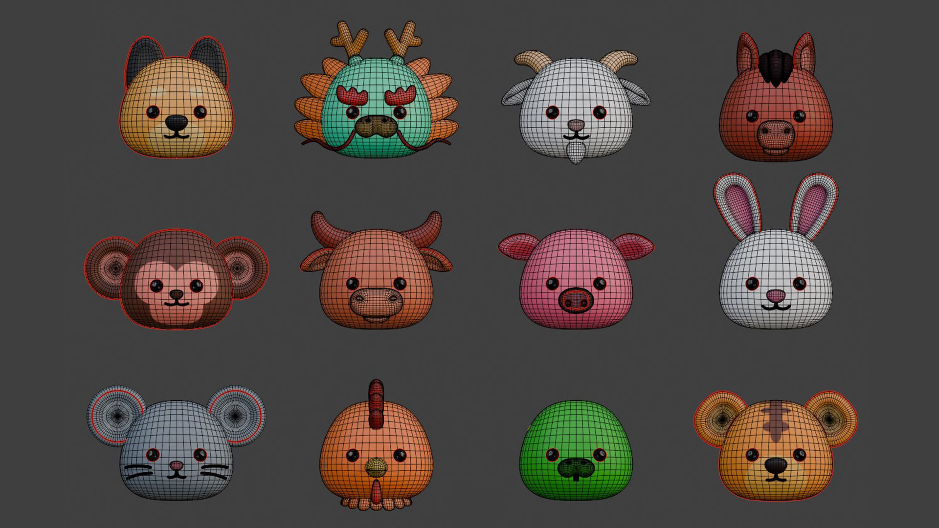 12 Chinese Zodiac Sign 3D print model_4