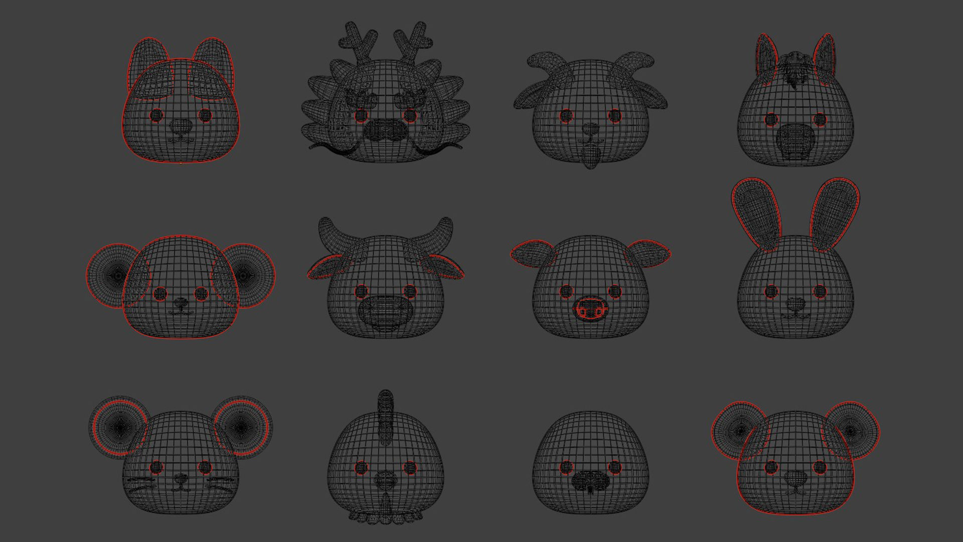 12 Chinese Zodiac Sign 3D print model_5