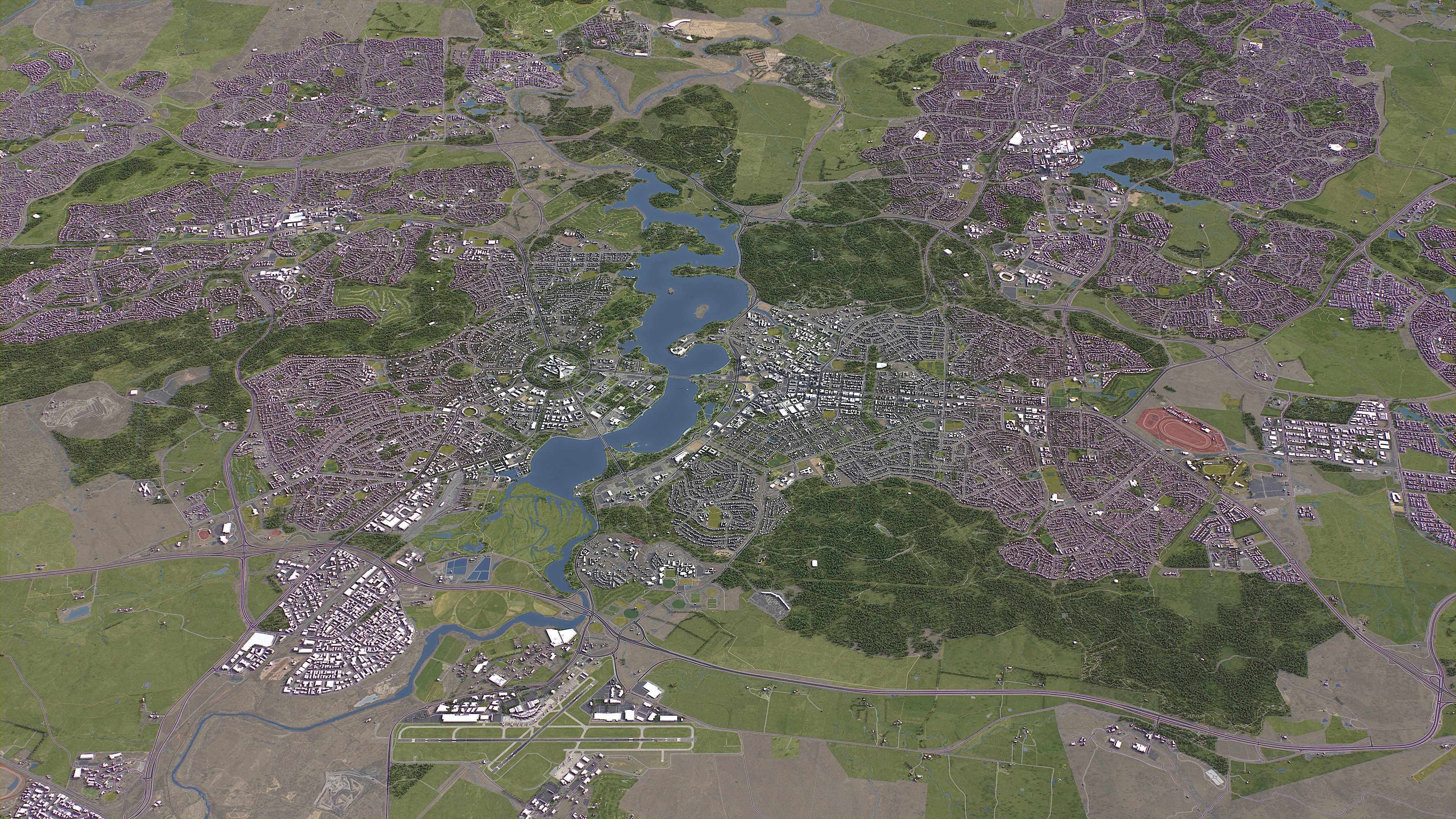 Canberra - 3D City Topography Terrain 3D Model Collection_22