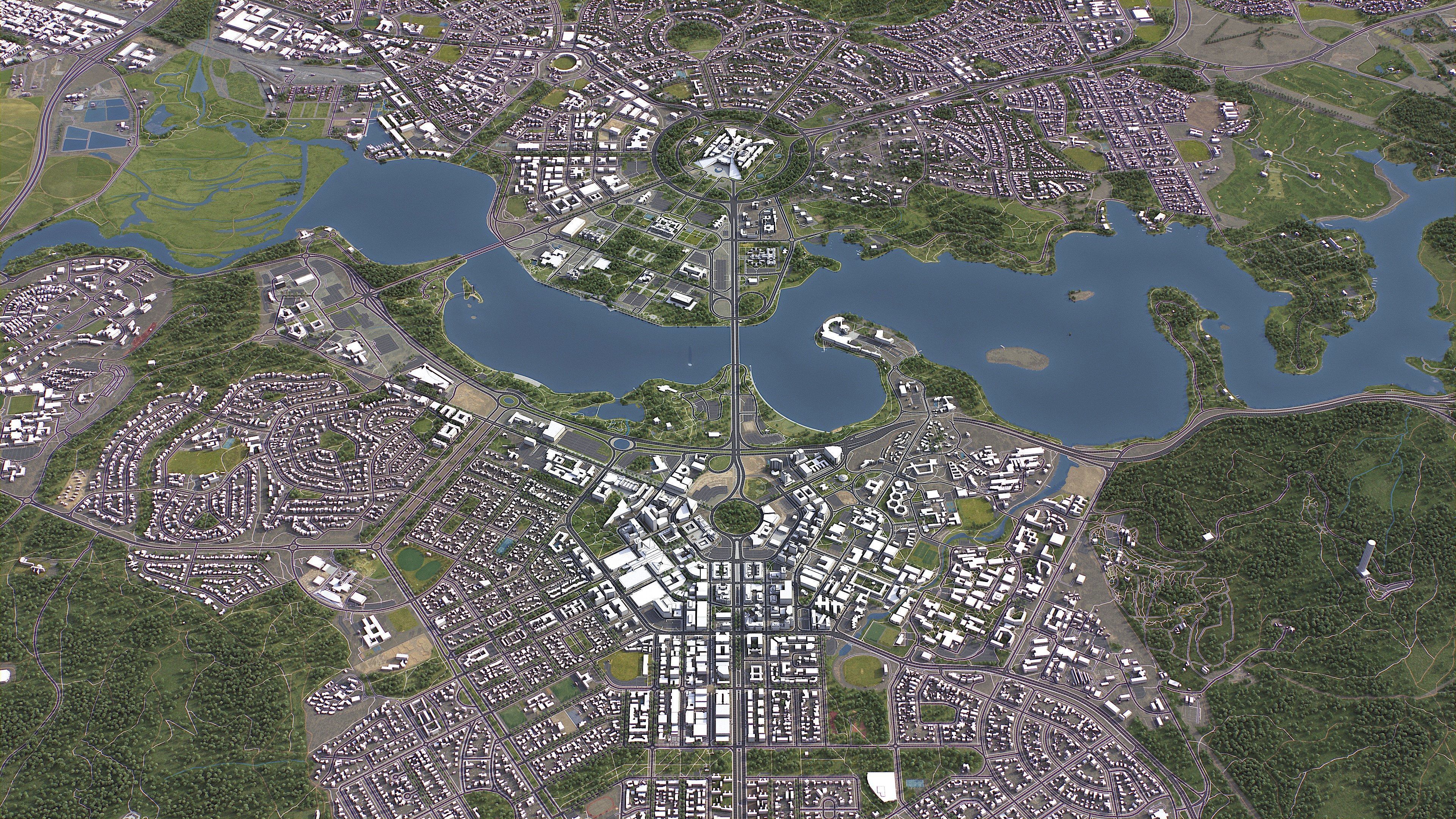 Canberra - 3D City Topography Terrain 3D Model Collection_7