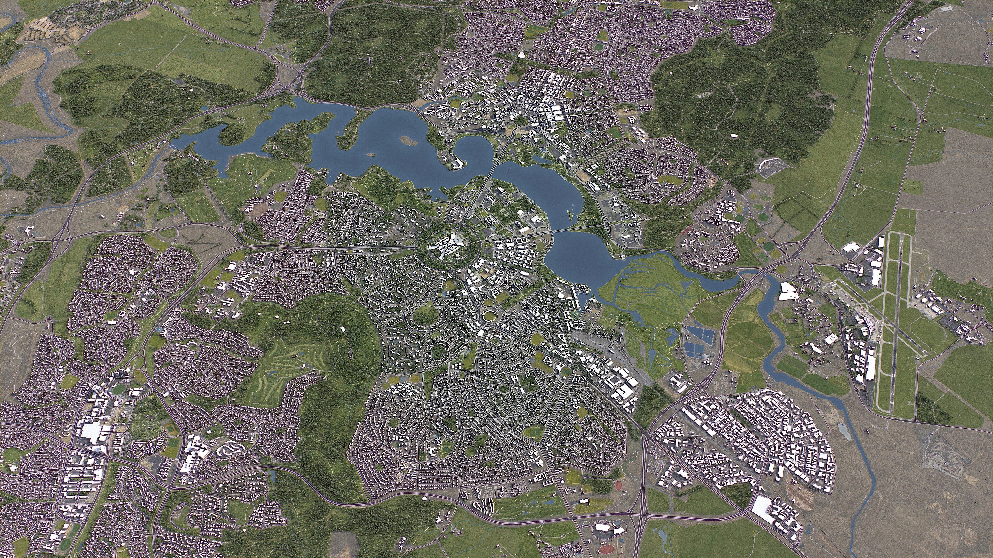 Canberra - 3D City Topography Terrain 3D Model Collection_13