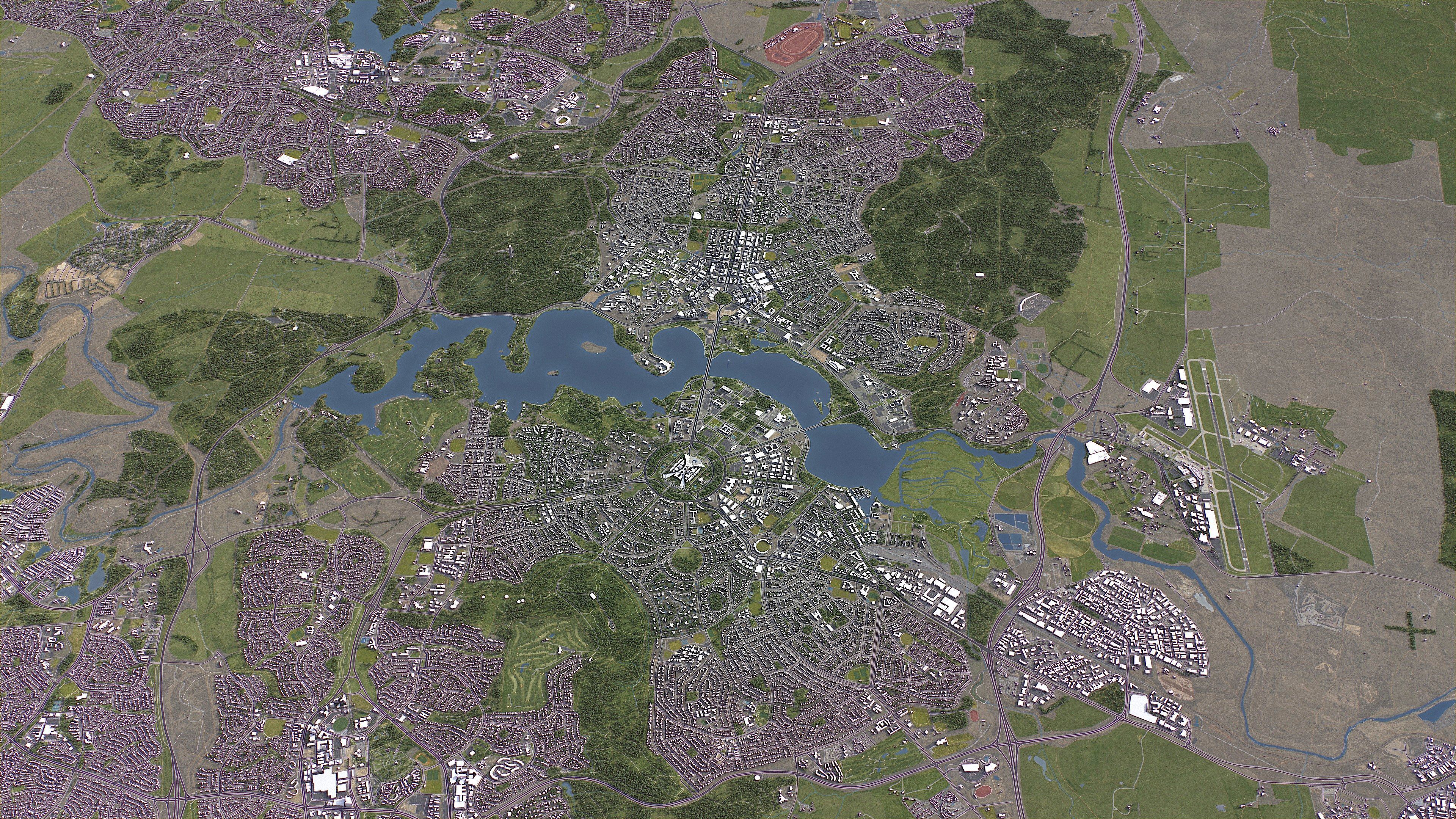 Canberra - 3D City Topography Terrain 3D Model Collection_25