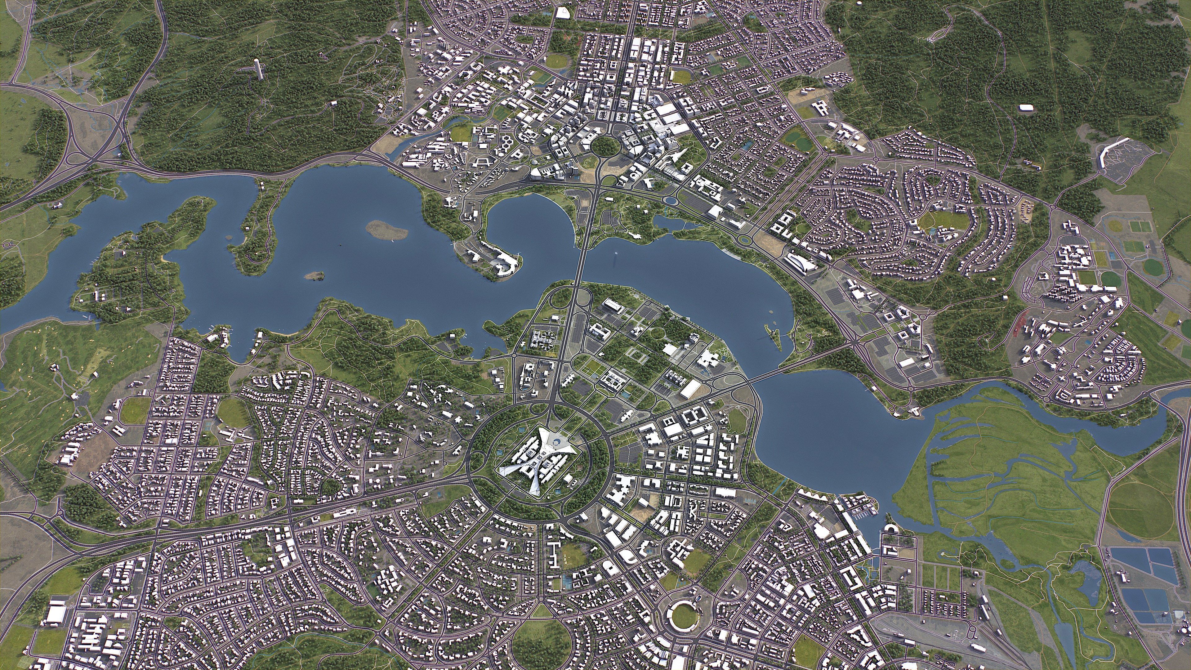 Canberra - 3D City Topography Terrain 3D Model Collection_1