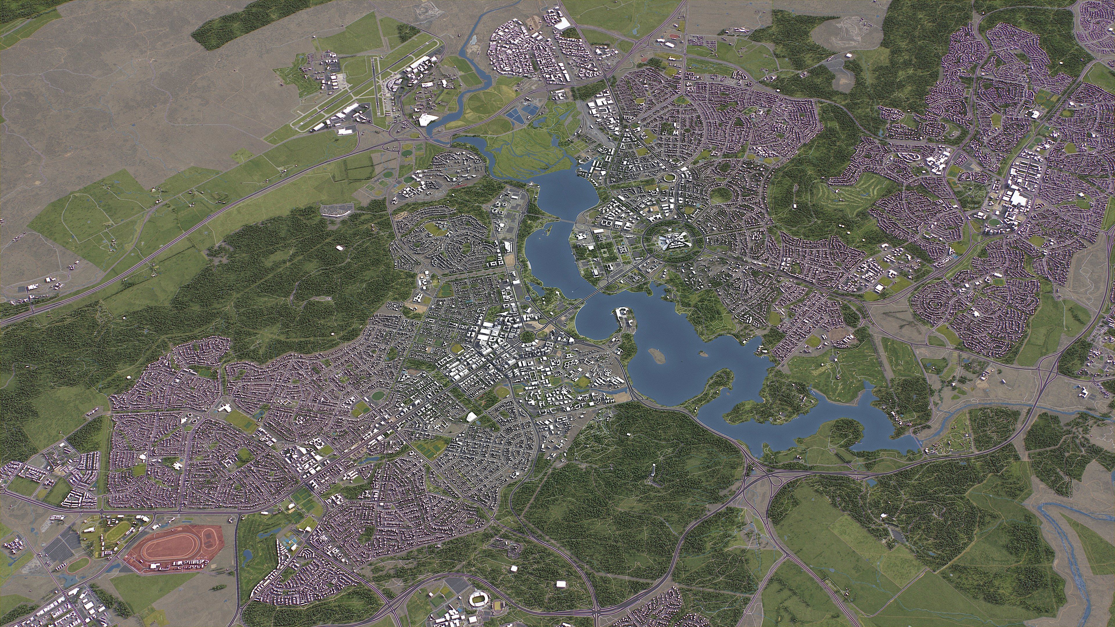 Canberra - 3D City Topography Terrain 3D Model Collection_19