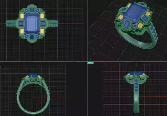 Art Deco custom ring